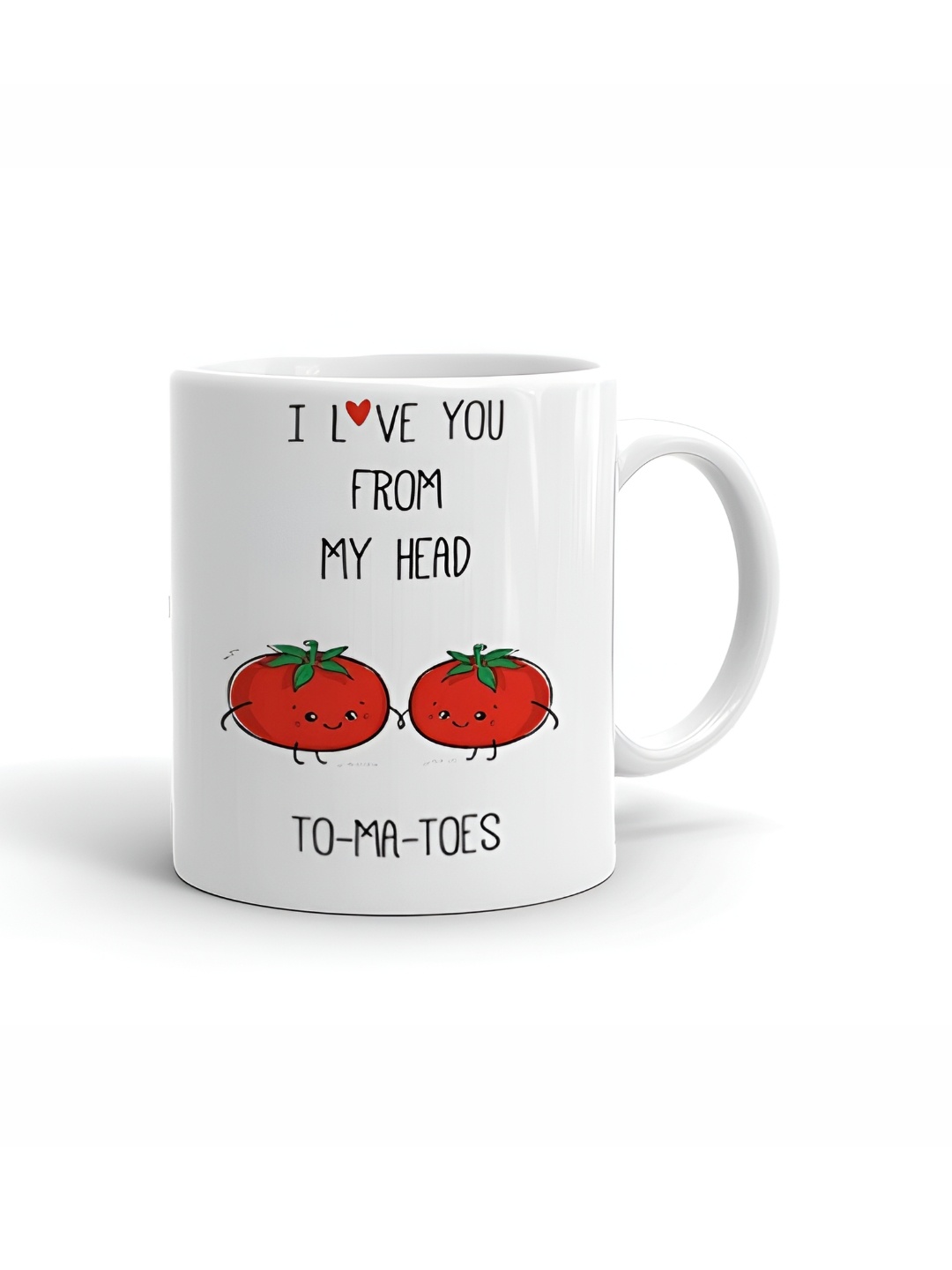 

Khakee White & Black Text or Slogans Printed Ceramic Glossy Mug 325 ml
