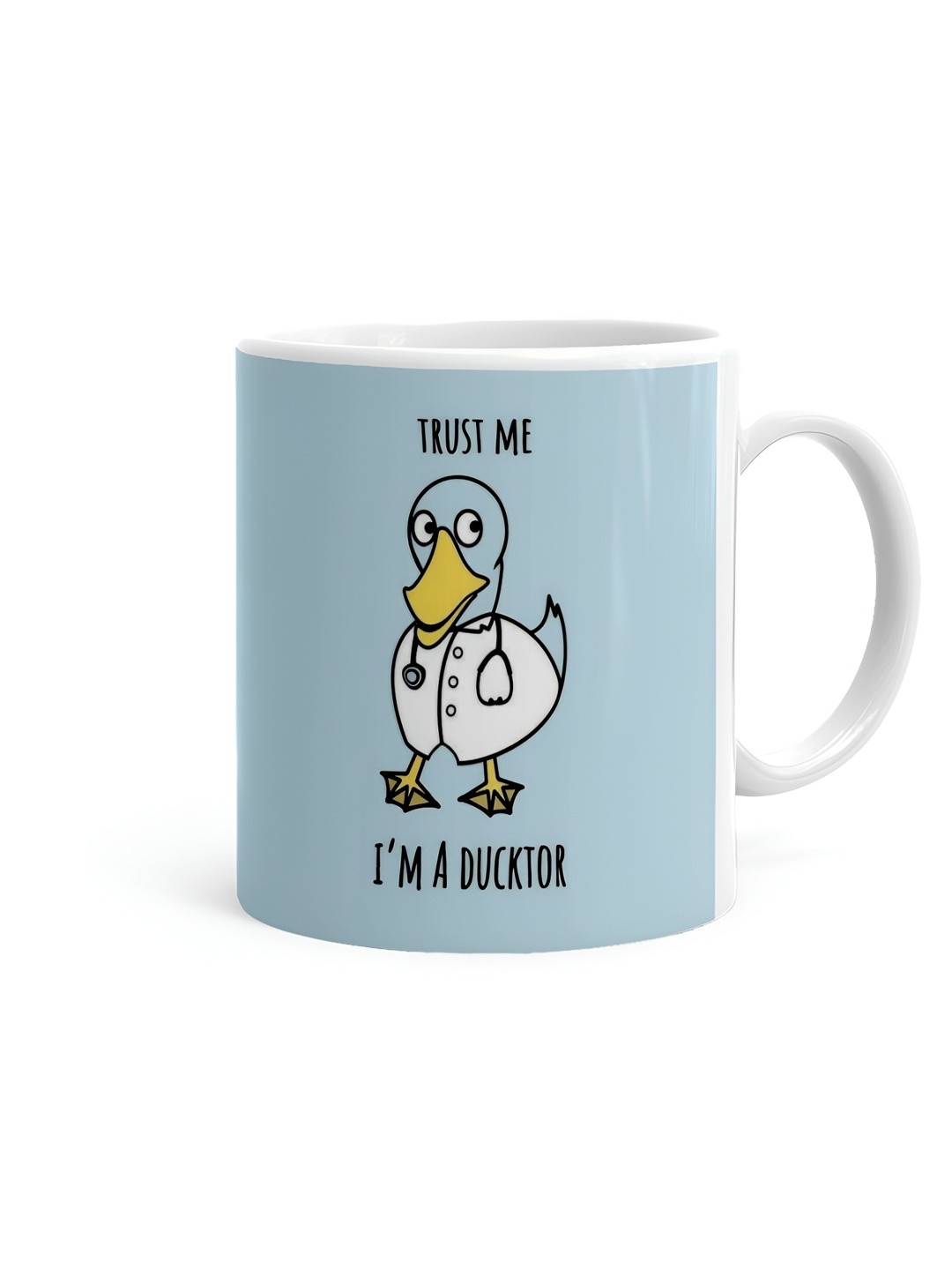 

Khakee White & Blue Printed Ceramic Glossy Mugs 325 ml