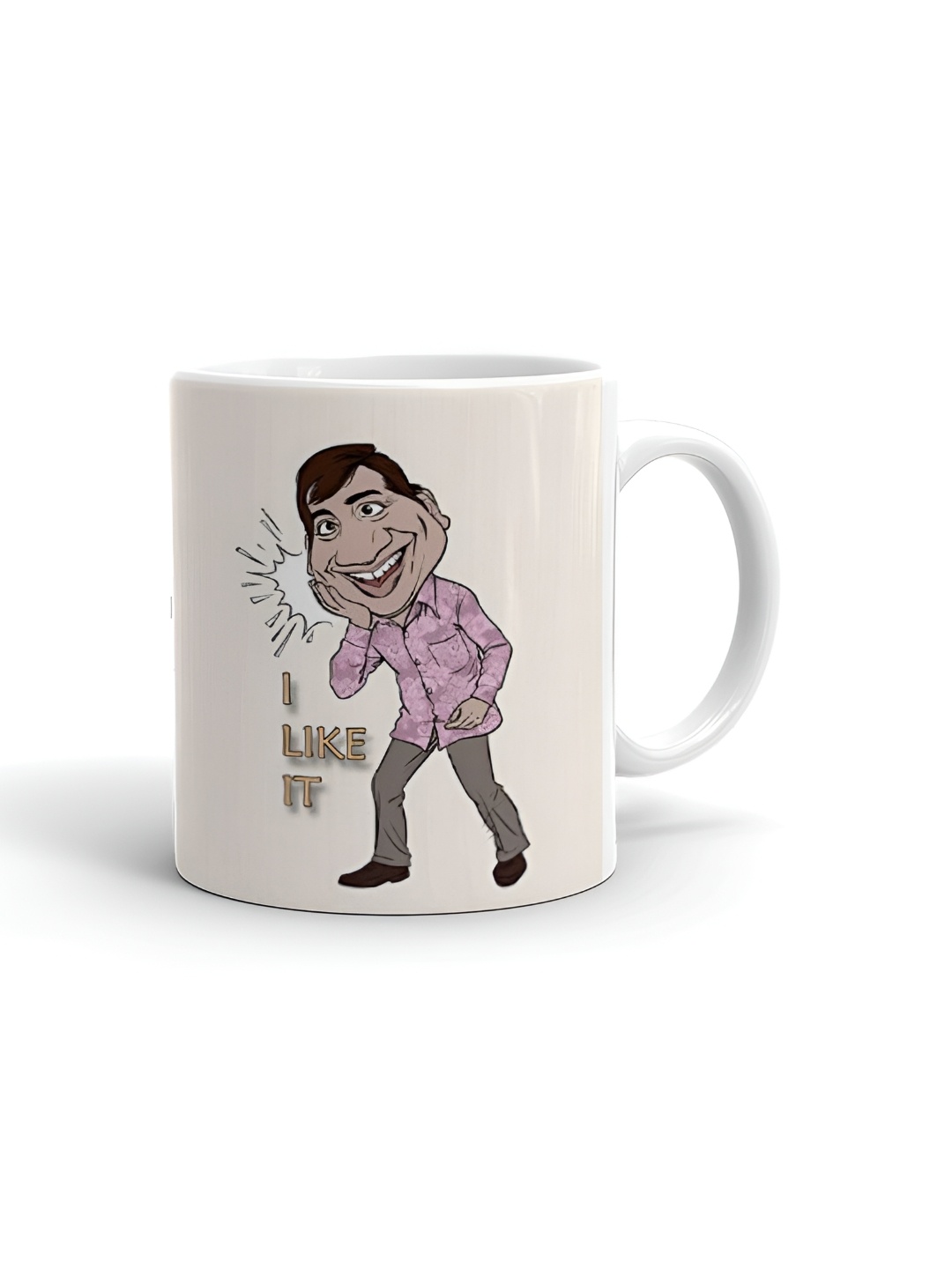 

Khakee White & Purple Text or Slogans Printed Ceramic Glossy Mug 325 ml