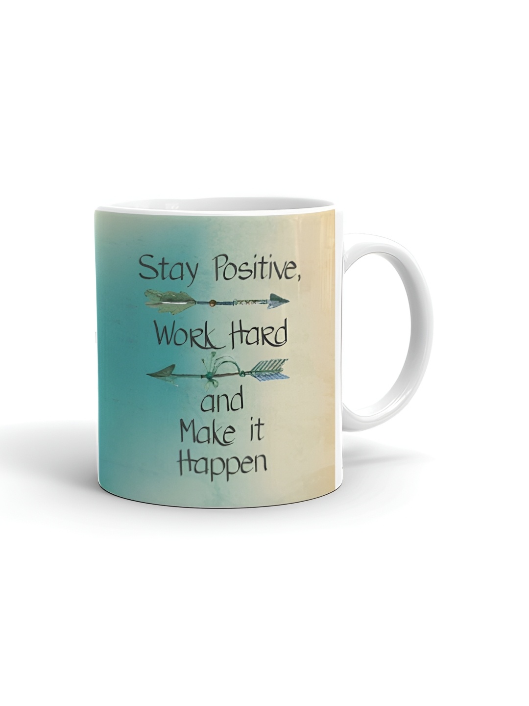 

Khakee White & Black Text or Slogans Printed Ceramic Glossy Mug 325 ml