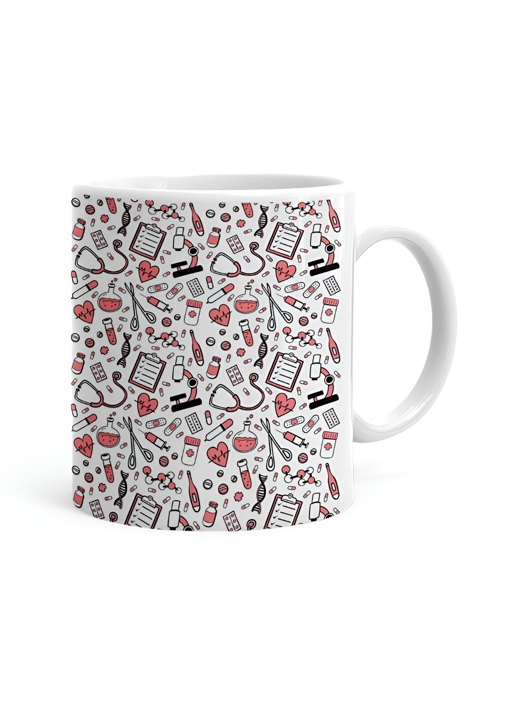 

Khakee White & Black Text or Slogans Printed Ceramic Glossy Mug 325 ml