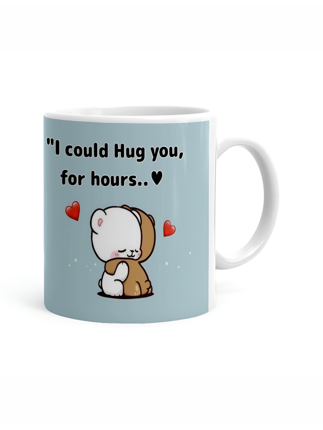 

Khakee White & Grey Printed Ceramic Glossy Mug 325 ml