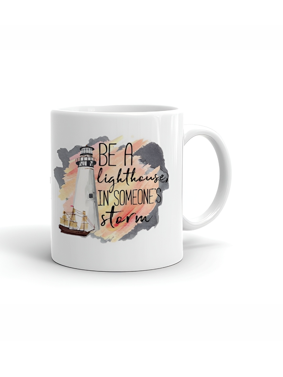 

Khakee White & Pink Text or Slogans Printed Ceramic Glossy Mug 325 ml