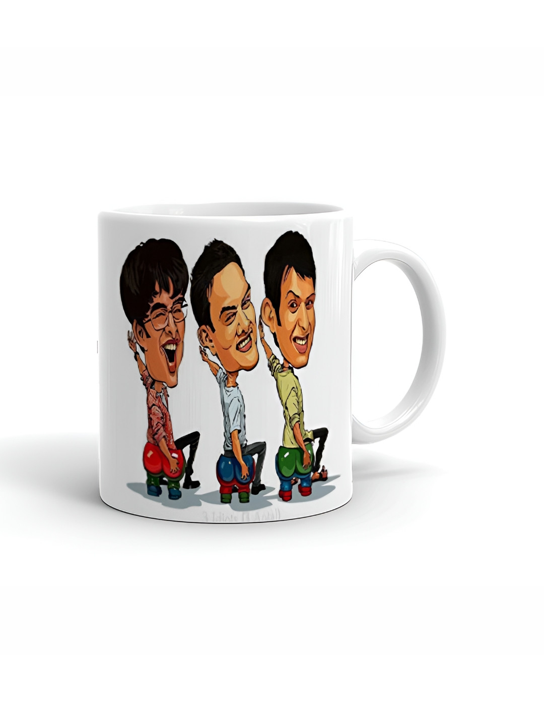 

Khakee White & Nude Printed Ceramic Glossy Mugs 325 ml