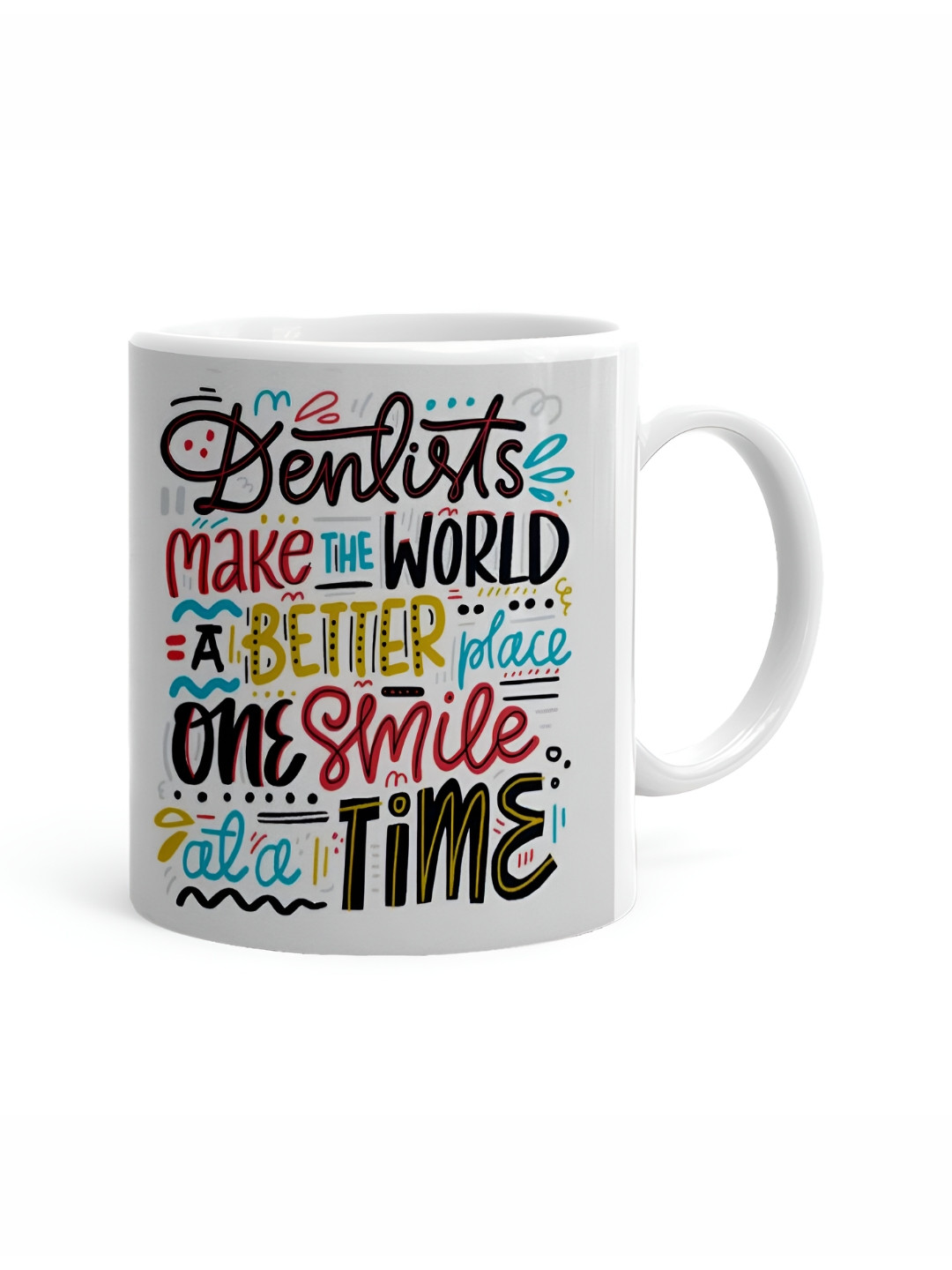 

Khakee White & Black Text or Slogans Printed Ceramic Glossy Mug