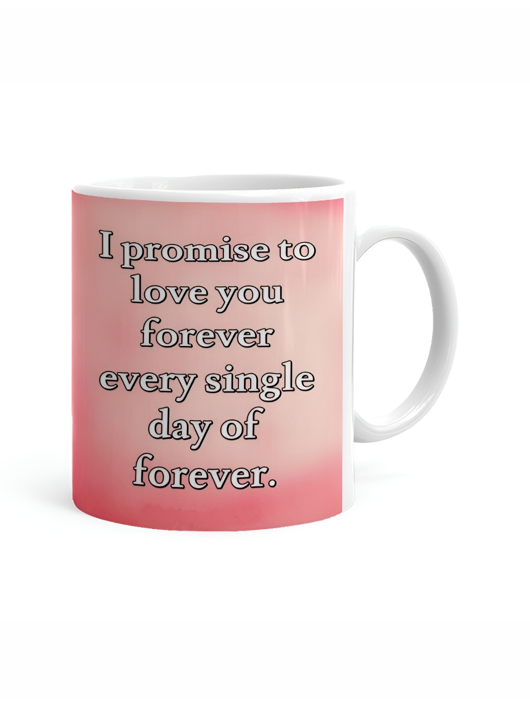 

Khakee White & Pink Text or Slogans Printed Ceramic Glossy Mugs 325 ml