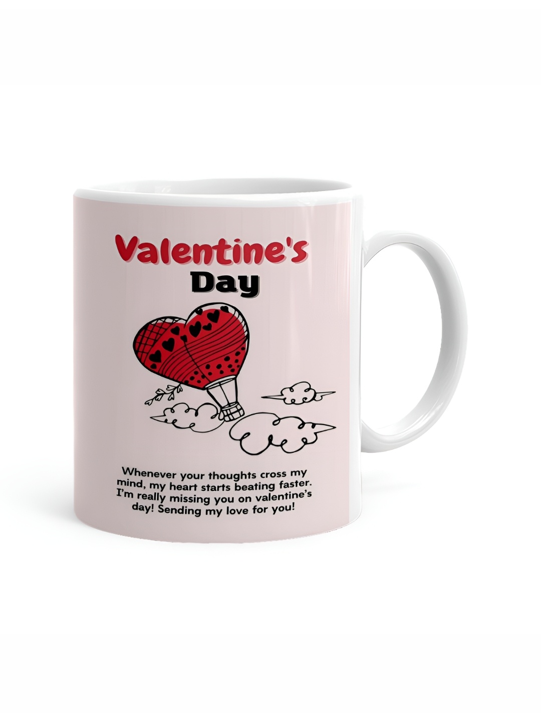

Khakee White & Red Printed Ceramic Glossy Mugs