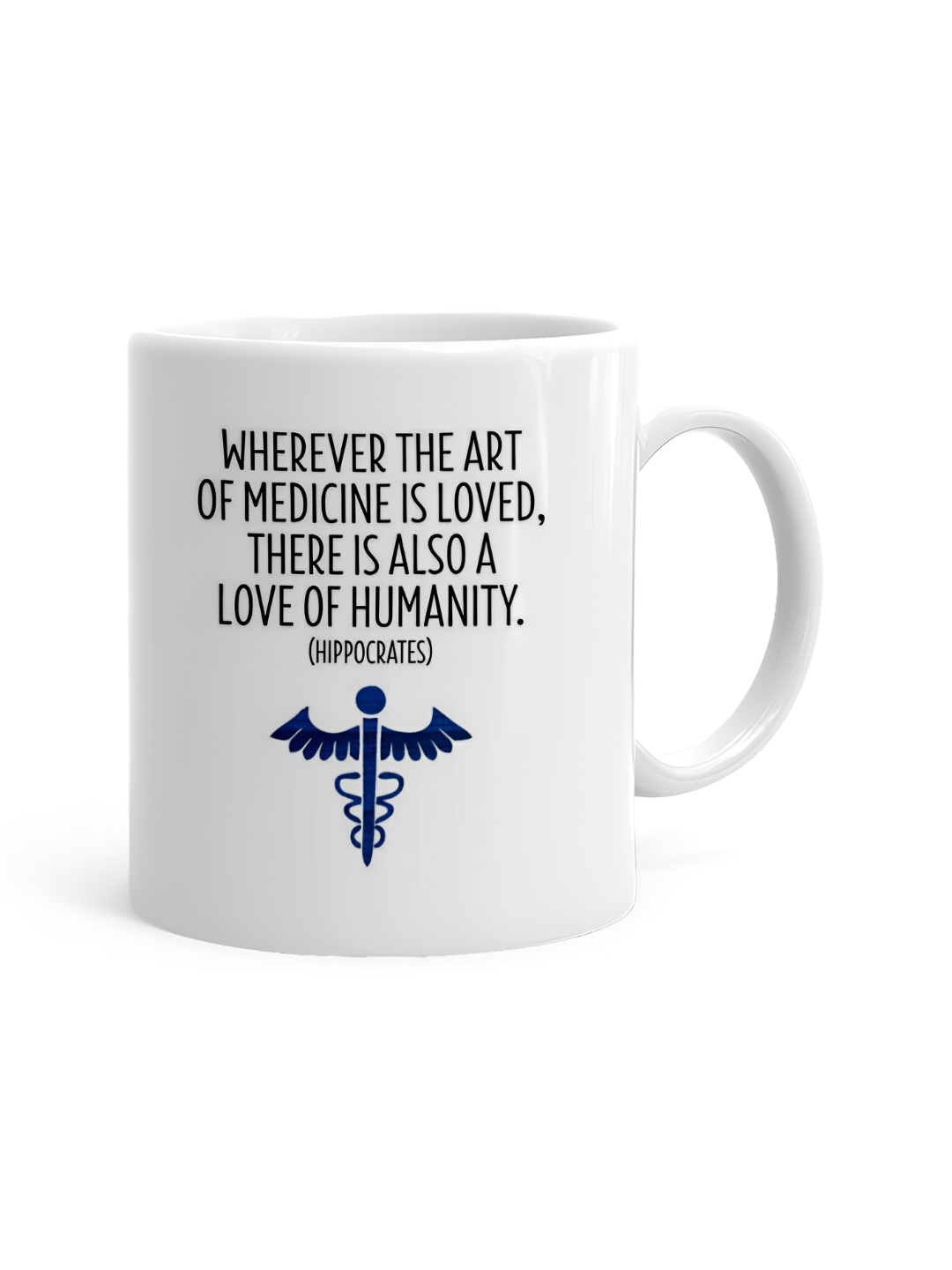 

Khakee White & Black Text or Slogans Printed Ceramic Glossy Mugs 325 ml
