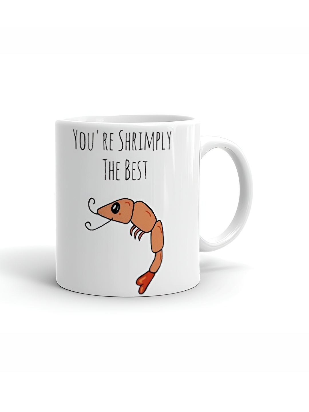 

Khakee White & Orange Text or Slogans Printed Ceramic Glossy Mug 325 ml