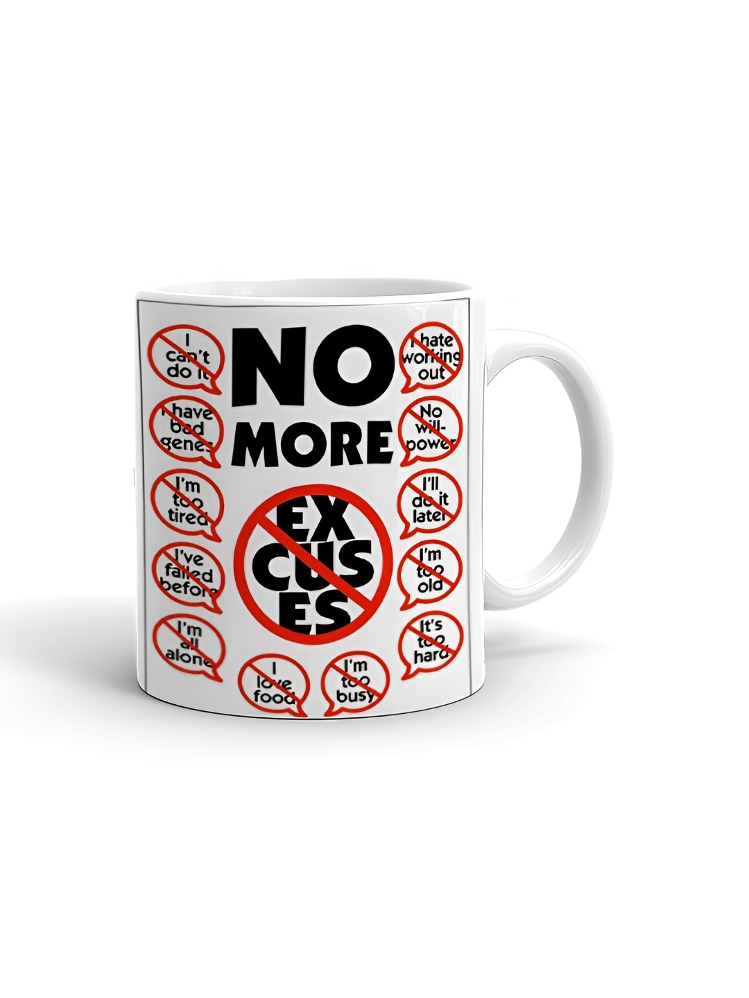 

Khakee White & Red Printed Ceramic Glossy Mug 325ml