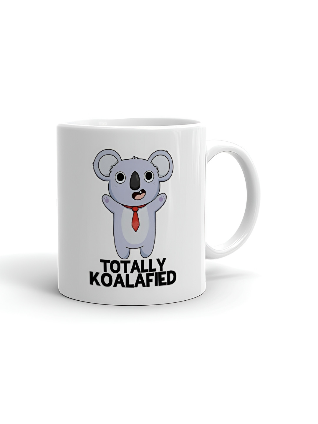 

Khakee White & Black Text or Slogans Printed Ceramic Glossy Mug 325 ml