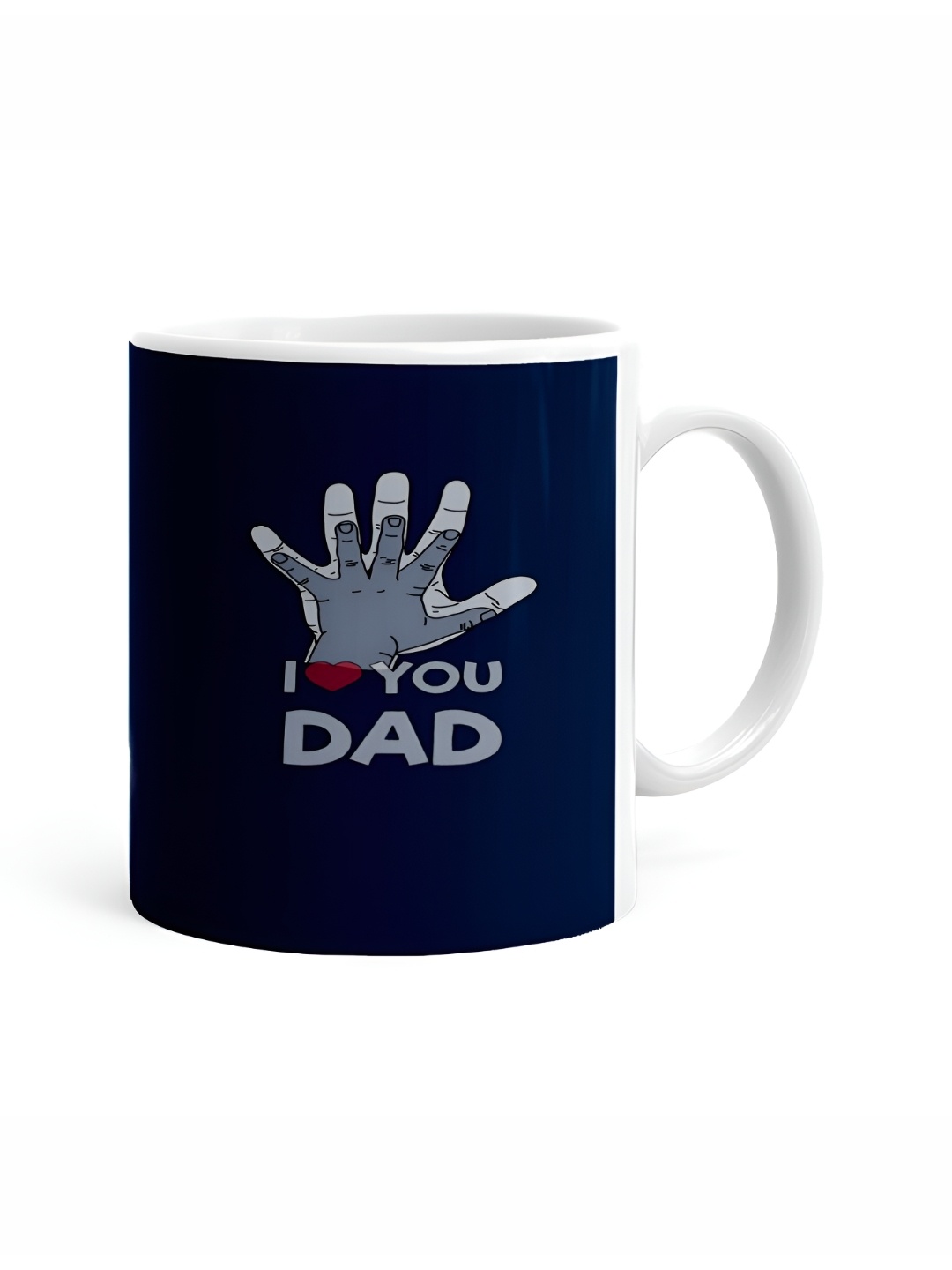 

Khakee White & Grey Printed Ceramic Glossy Mugs 325 ml