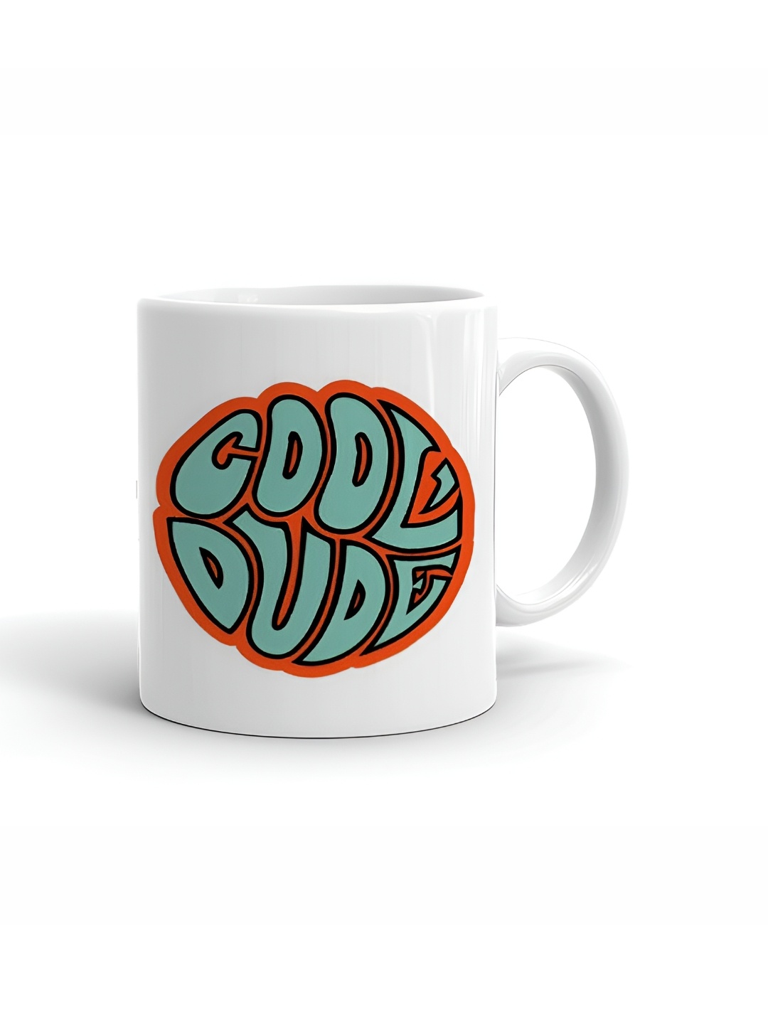 

Khakee White & Red Text or Slogans Printed Ceramic Glossy Mug 325 ml