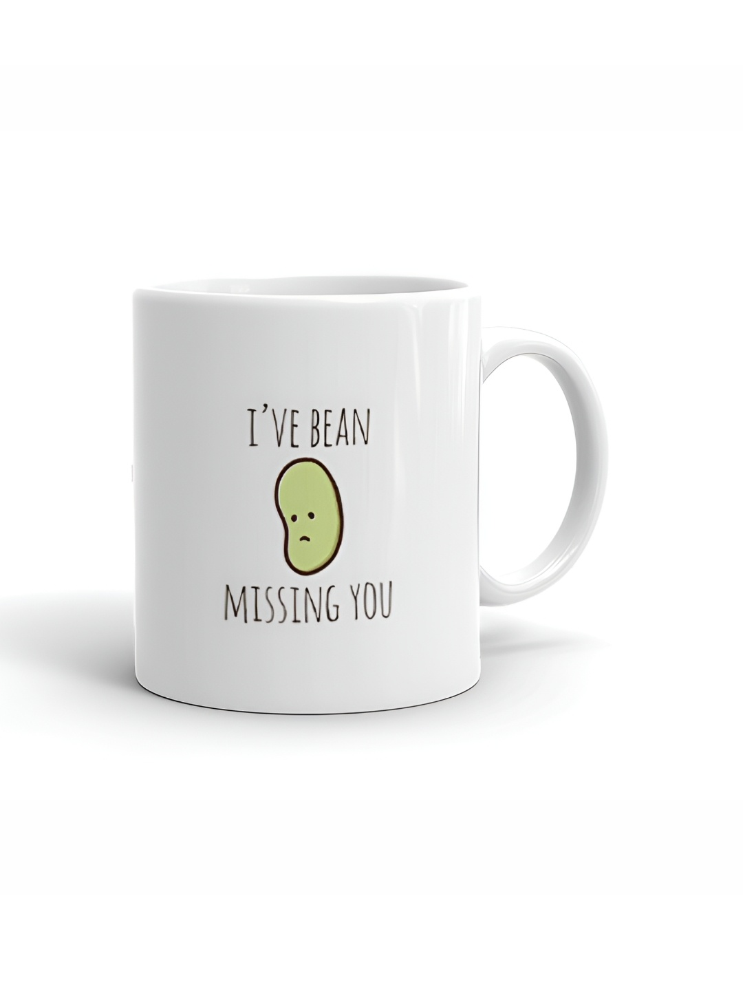 

Khakee White & Green Printed Ceramic Glossy Mug 325 ml