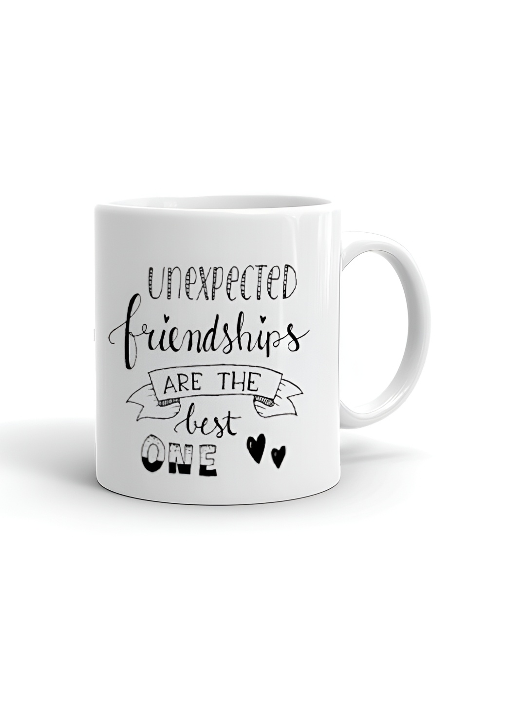 

Khakee White & Black Printed Ceramic Glossy Microwave Safe Mug 325ml