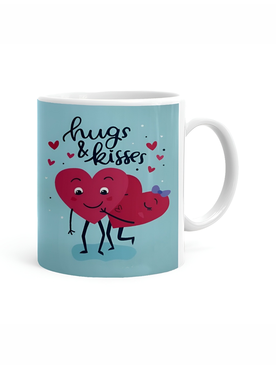 

Khakee White & Blue Printed Ceramic Glossy Mug 325 ml