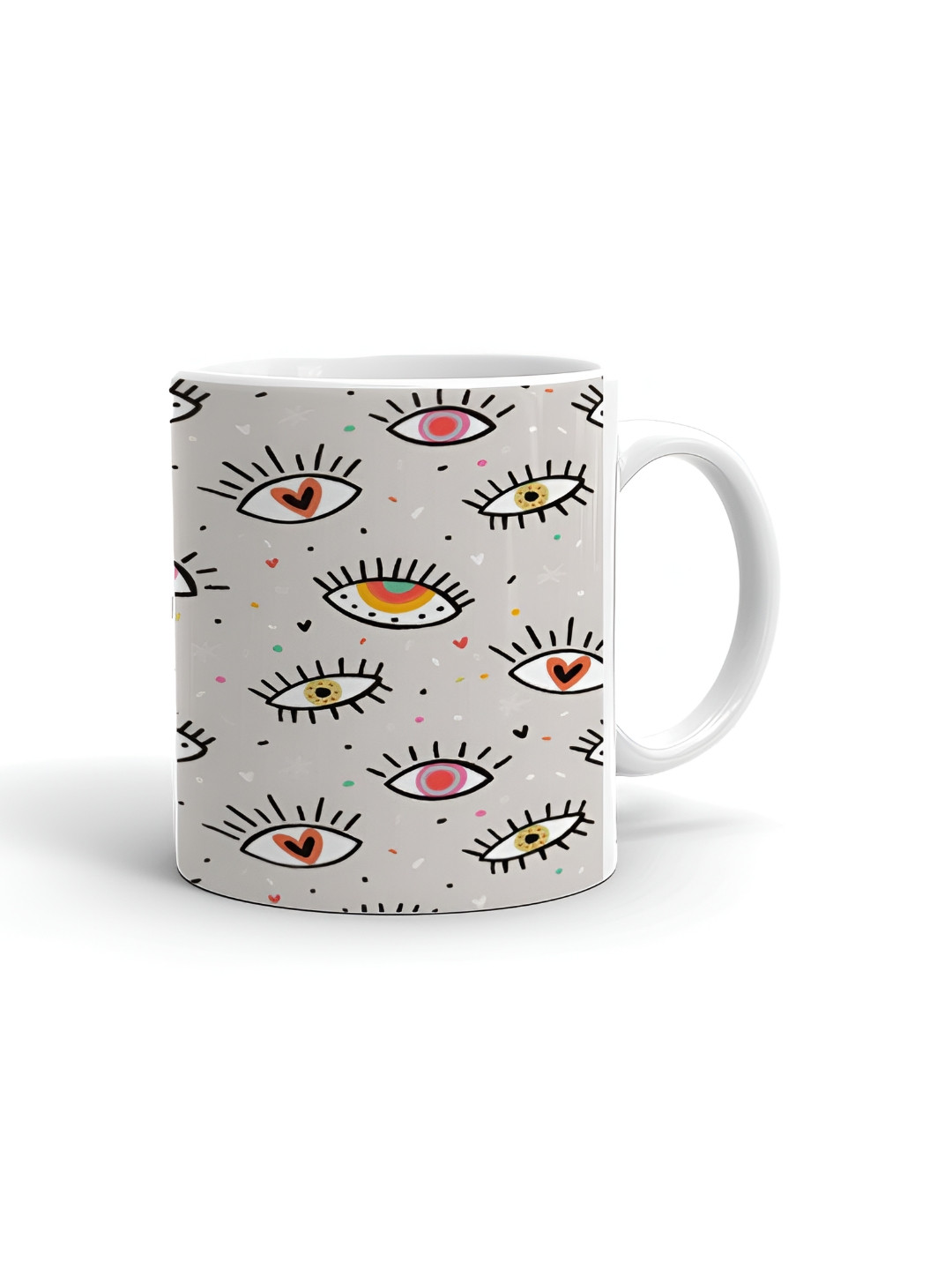 

Khakee White & Grey Printed Ceramic Glossy Mug