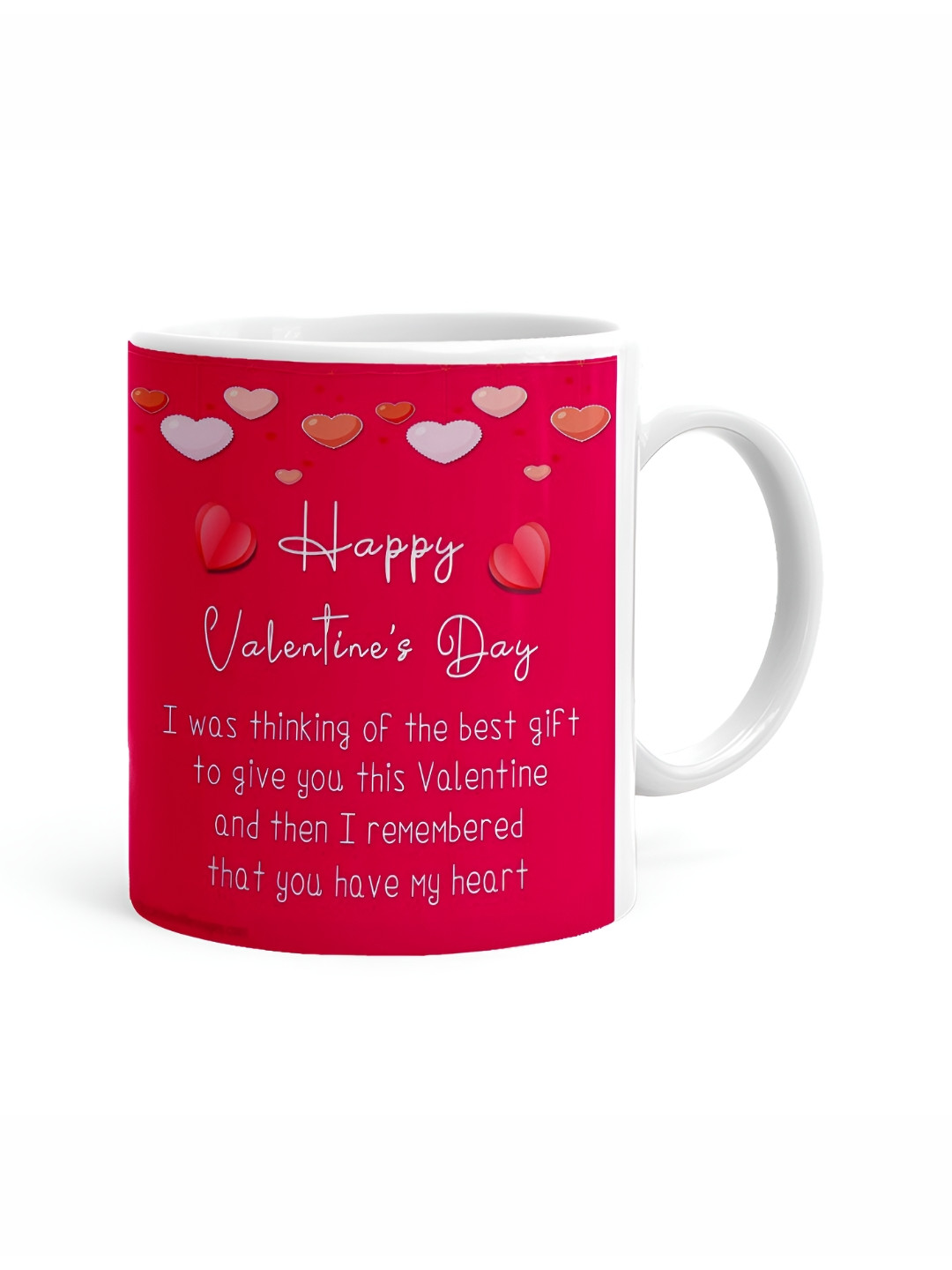 

Khakee White & Pink Text or Slogans Printed Ceramic Glossy Mug