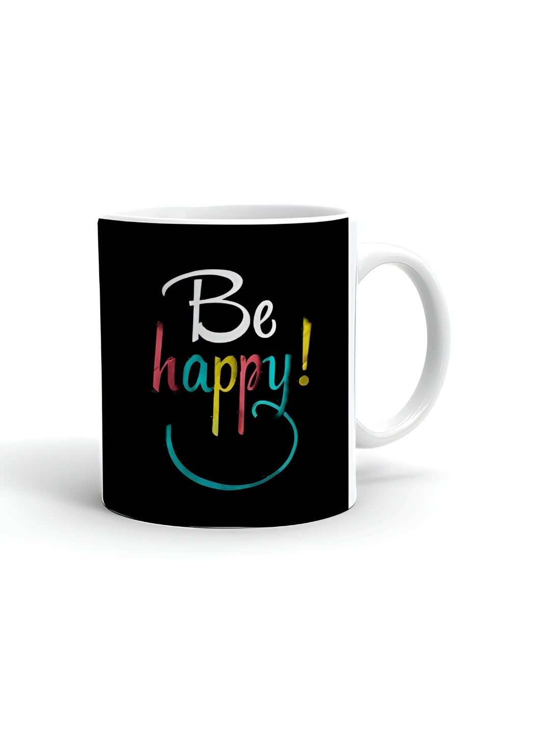 

Khakee White & Black Printed Microwave Safe Ceramic Glossy Mug 325 ml