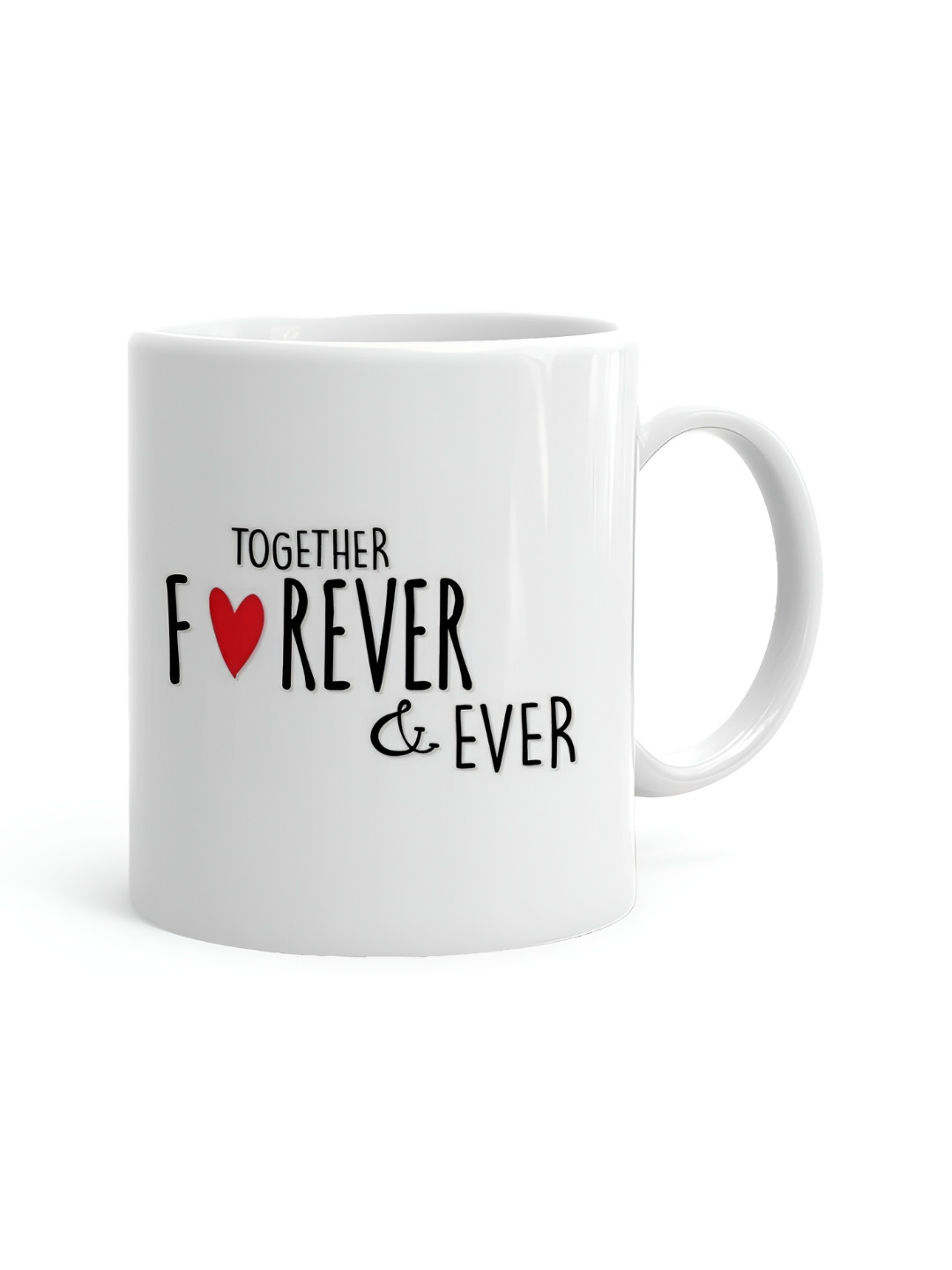 

Khakee White & Black Printed Ceramic Glossy Mug 325 ML
