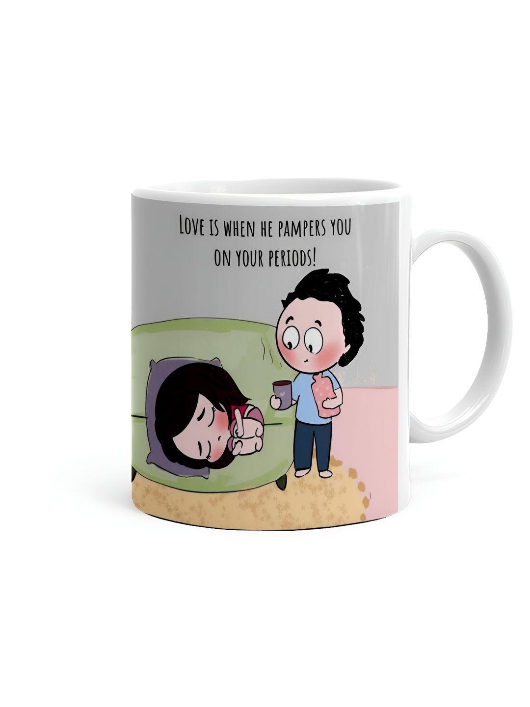 

Khakee White & Green Printed Ceramic Glossy Mugs