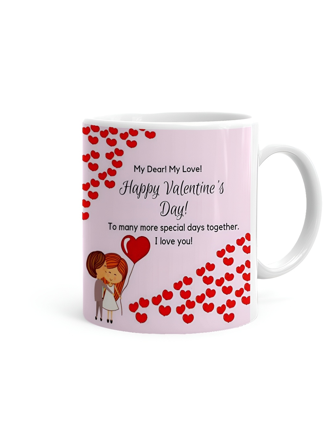 

Khakee White & Red Printed Ceramic Glossy Mug