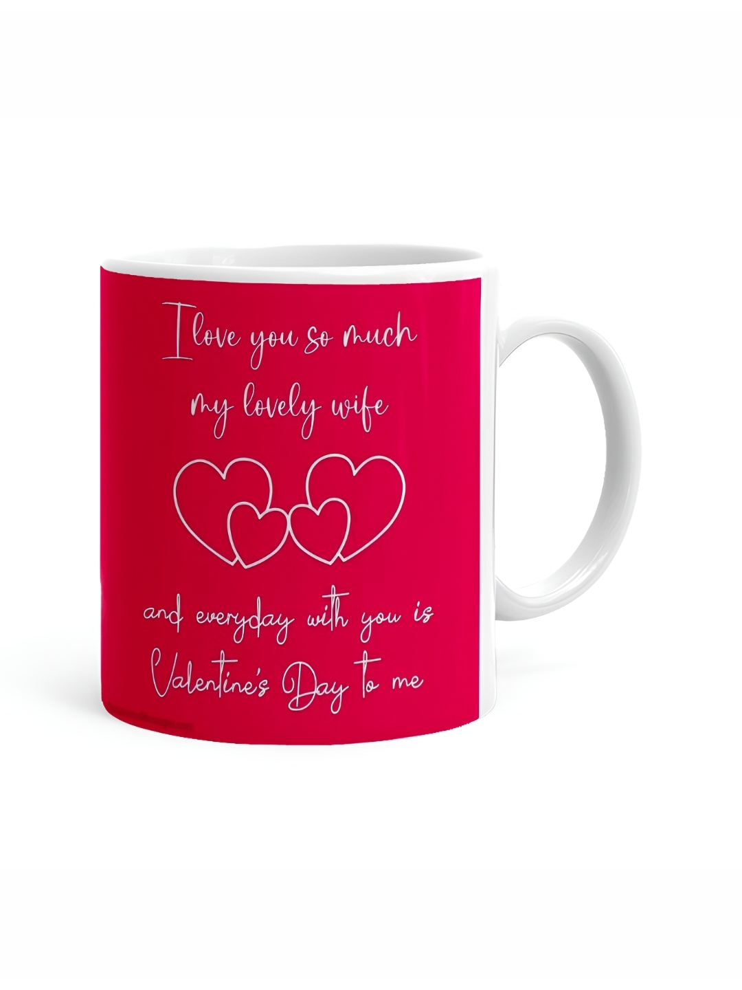 

Khakee White & Pink Text or Slogans Printed Ceramic Glossy Mugs