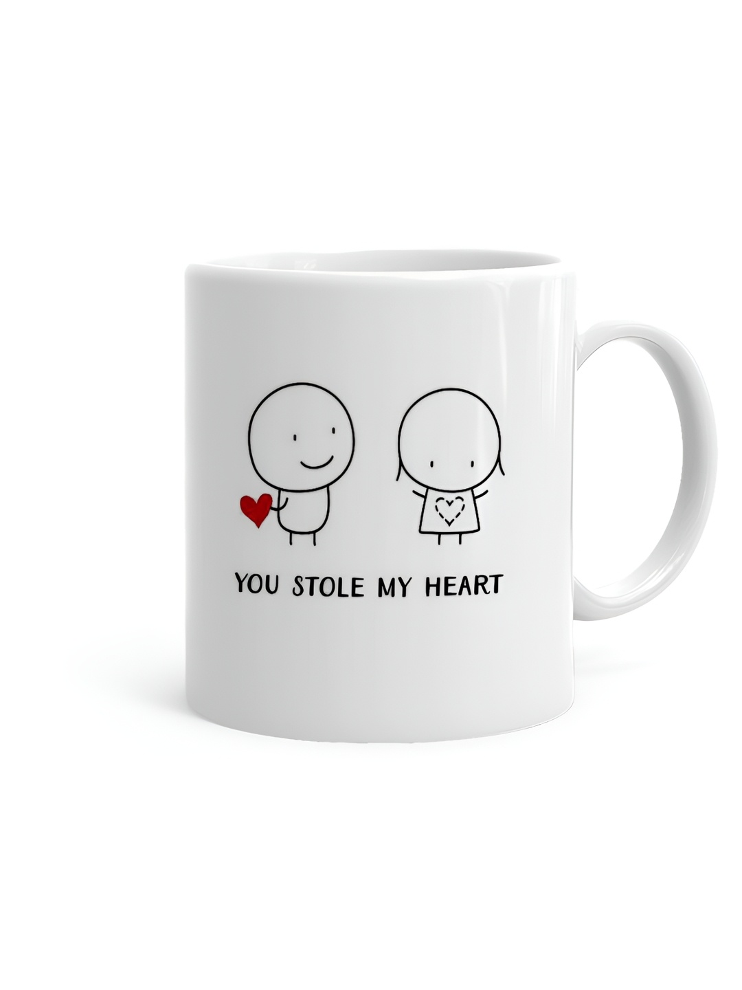 

Khakee White & Black Text or Slogans Printed Ceramic Glossy Mugs 325 ml