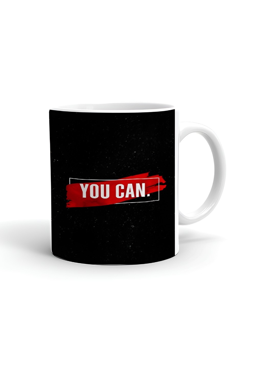 

Khakee White & Black Text or Slogans Printed Glossy Microwave Safe Mugs 325ml