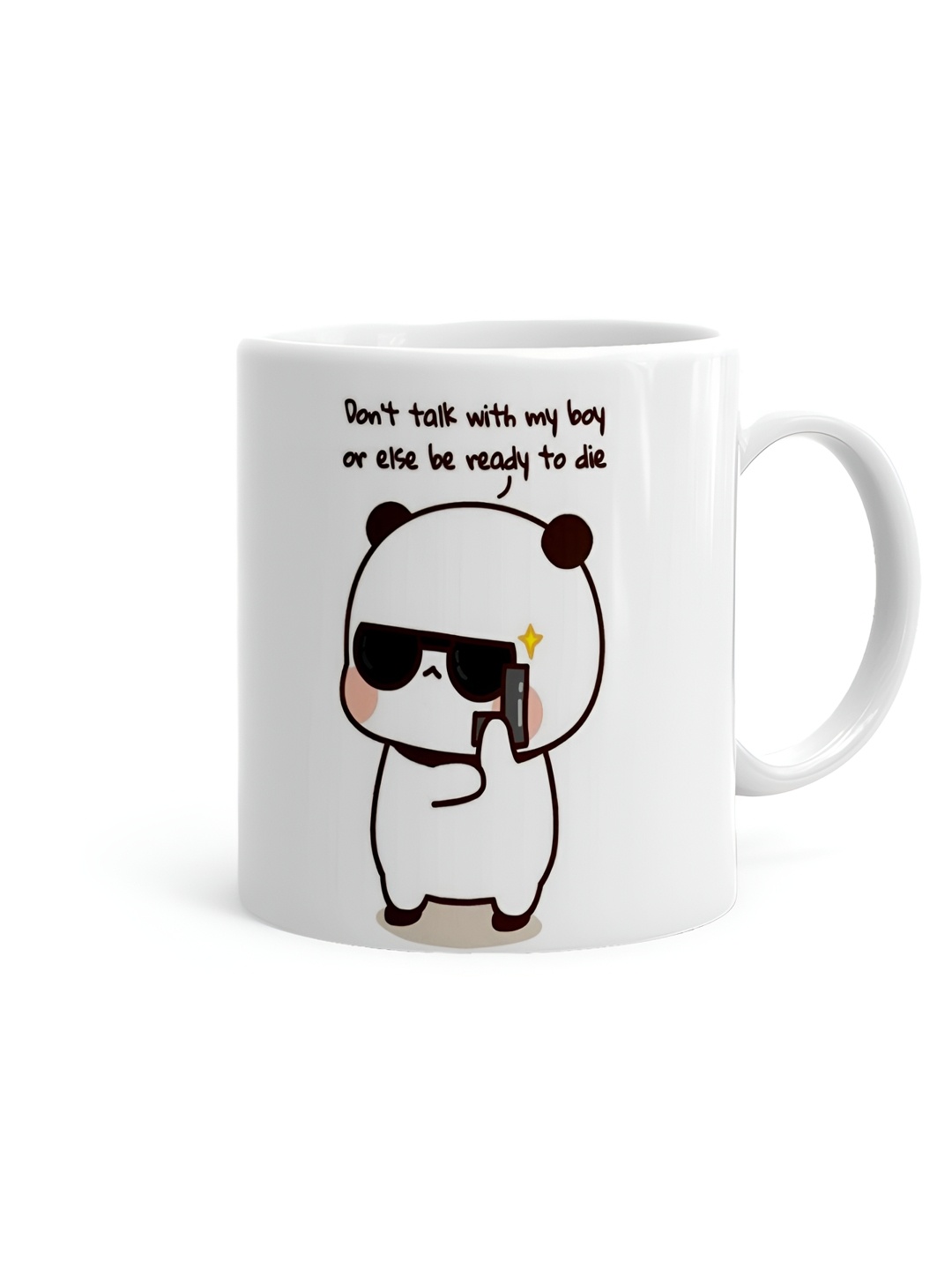 

Khakee White & Black Printed Ceramic Glossy Mug
