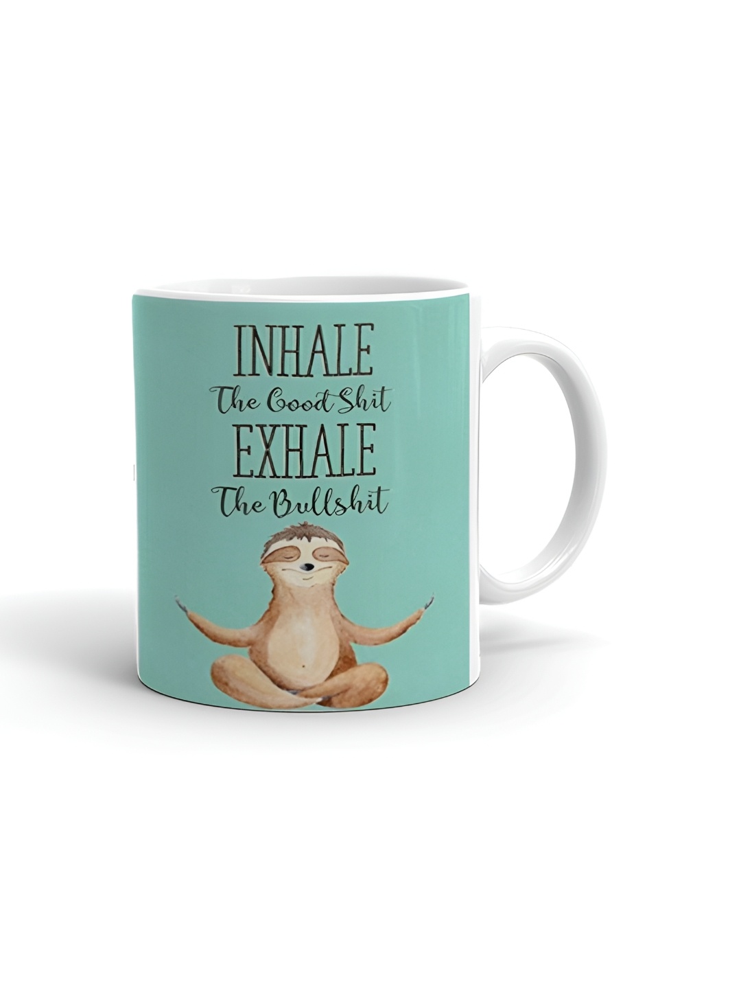 

Khakee White & Black Text or Slogans Printed Glossy Microwave Safe Mugs 325ml