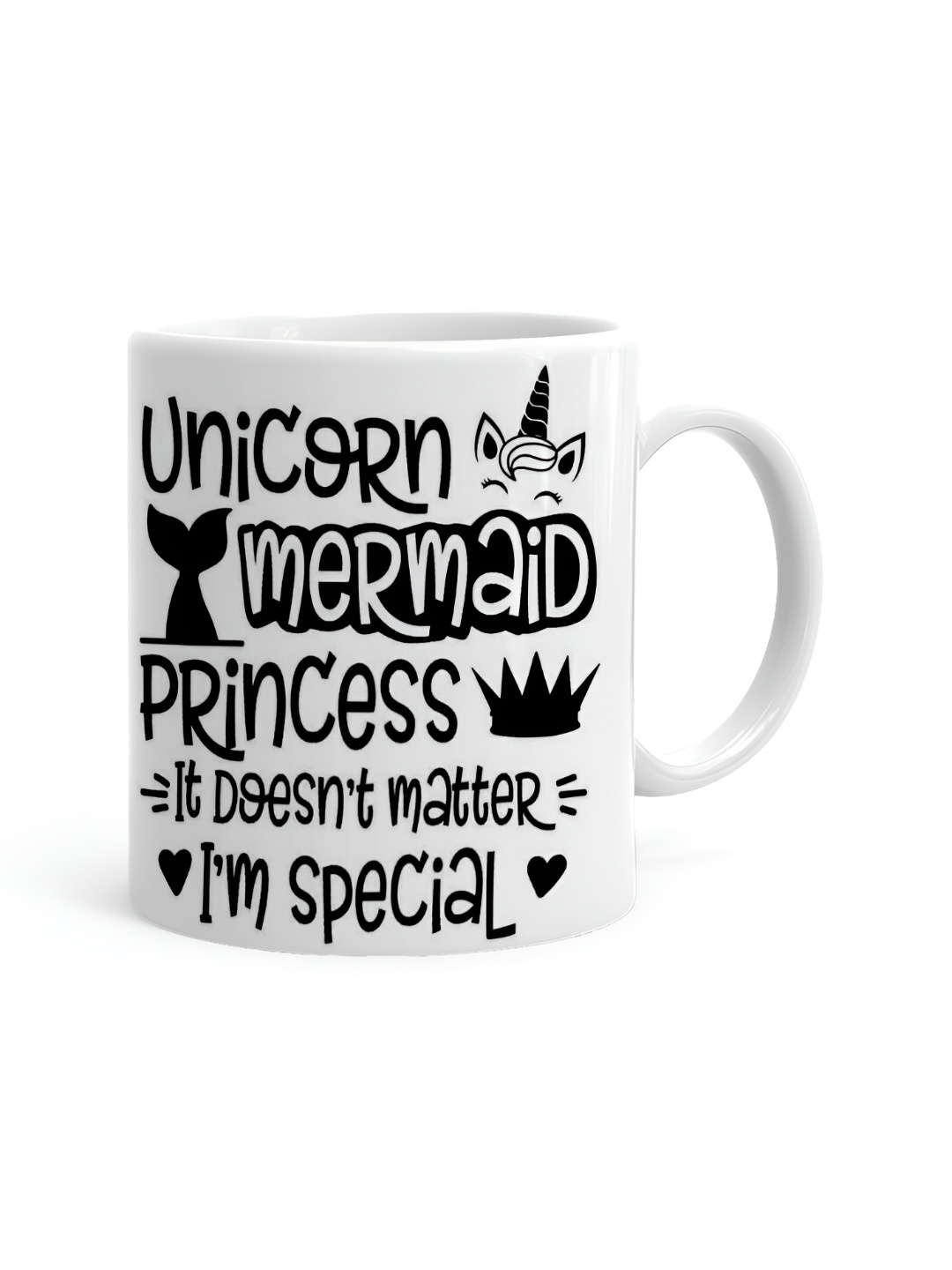 

Khakee White & Black Printed Ceramic Glossy Mug 325 ml
