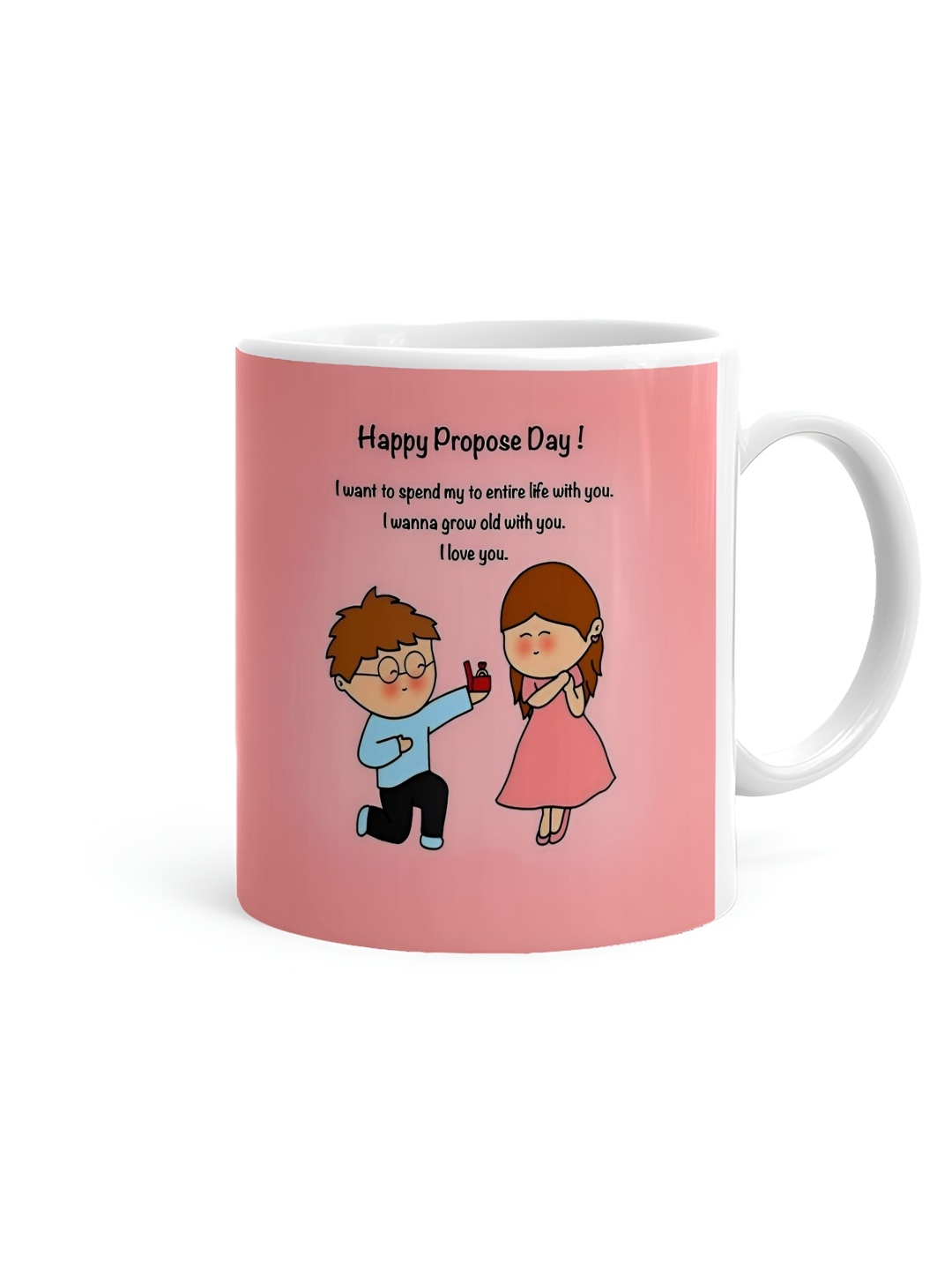 

Khakee White & Pink Text or Slogans Printed Ceramic Glossy Mug