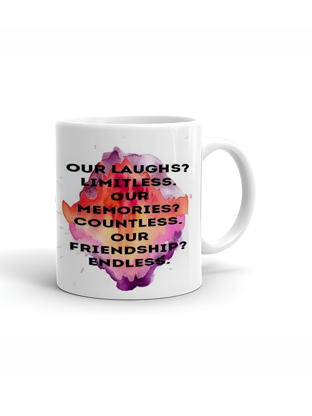 

Khakee White & Purple Printed Ceramic Glossy Mug 325 ml