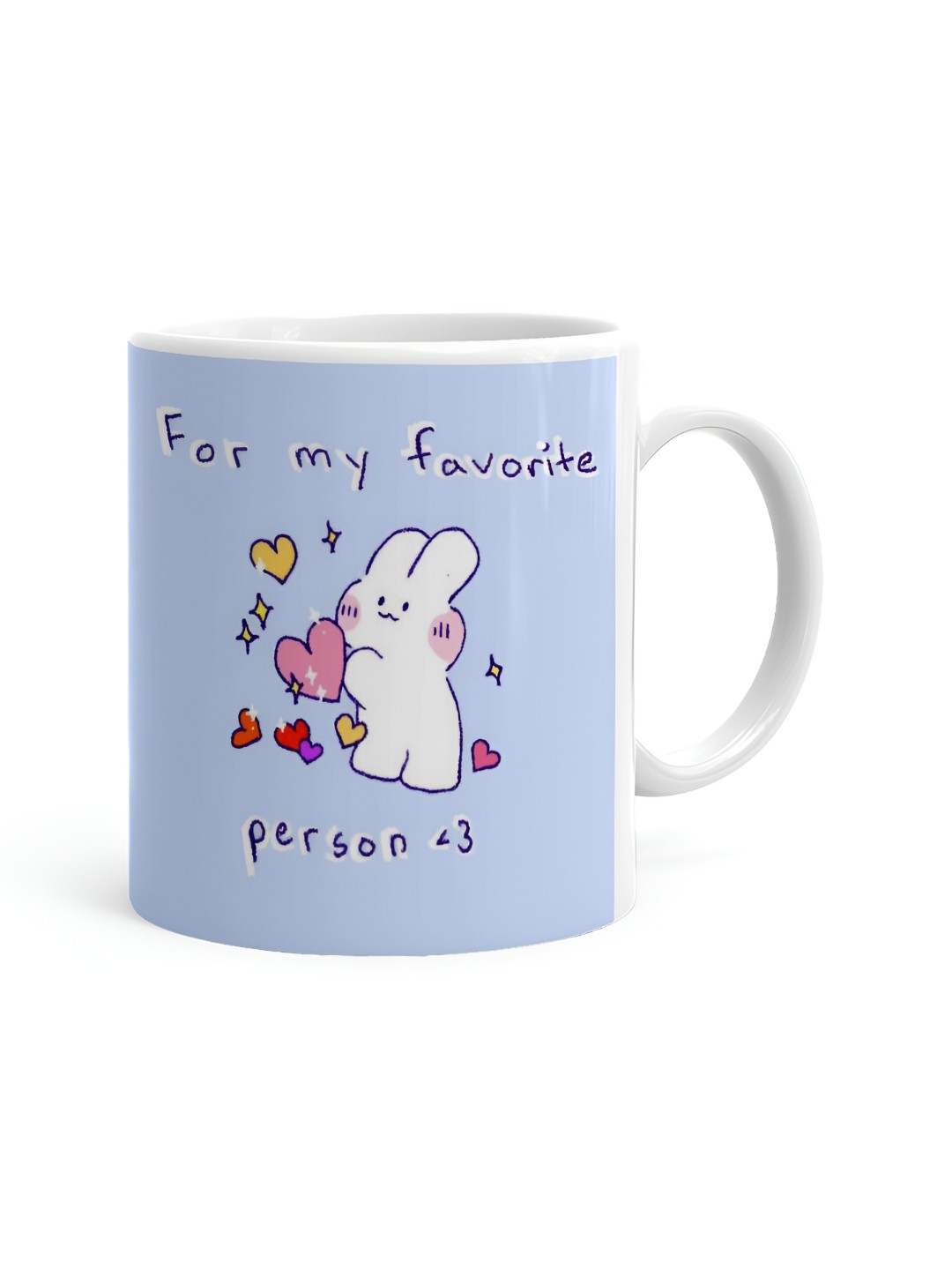 

Khakee White & Blue Printed Ceramic Glossy Mug 325 ml