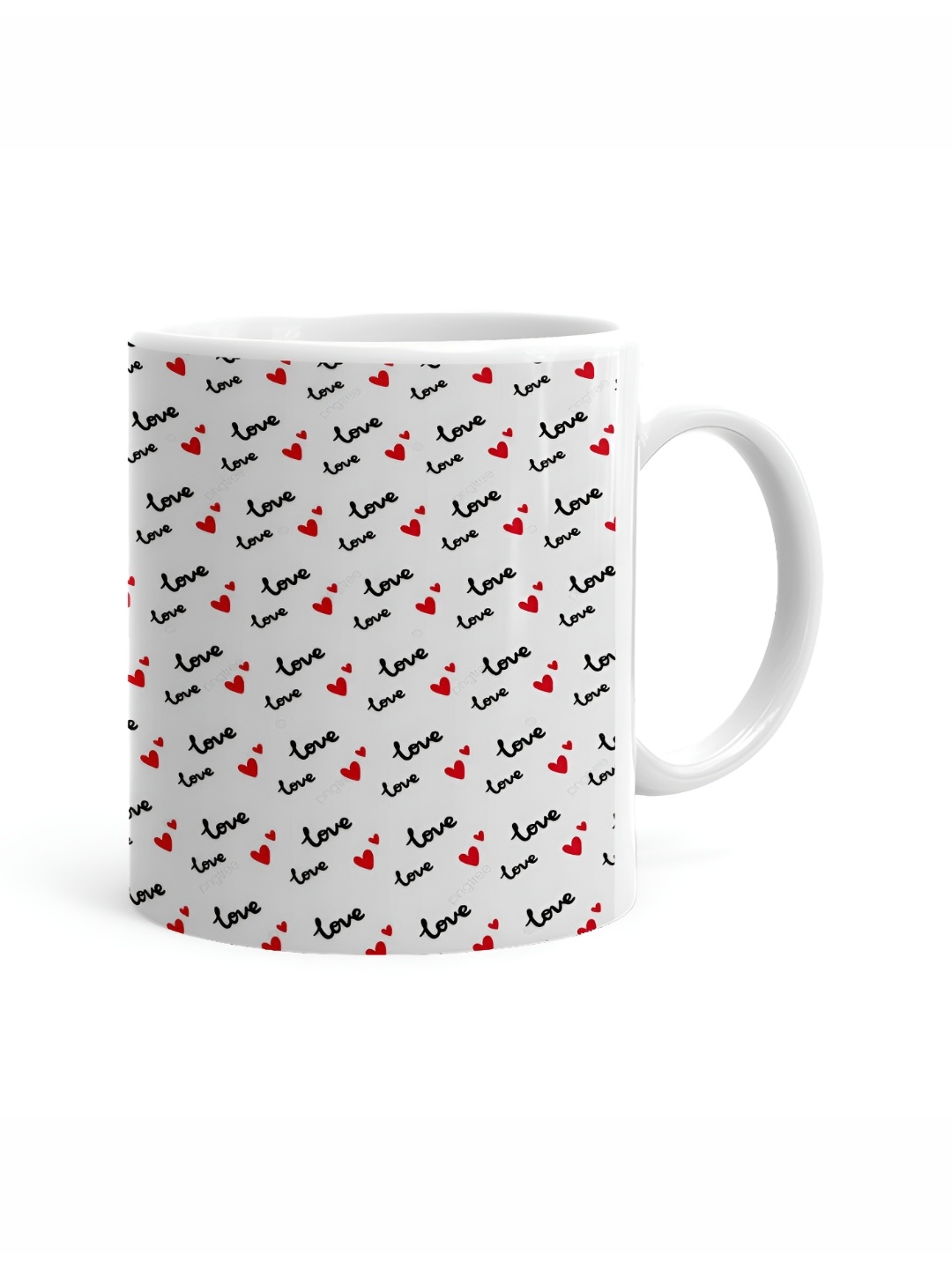 

Khakee White & Black Printed Ceramic Glossy Mugs 325 ml