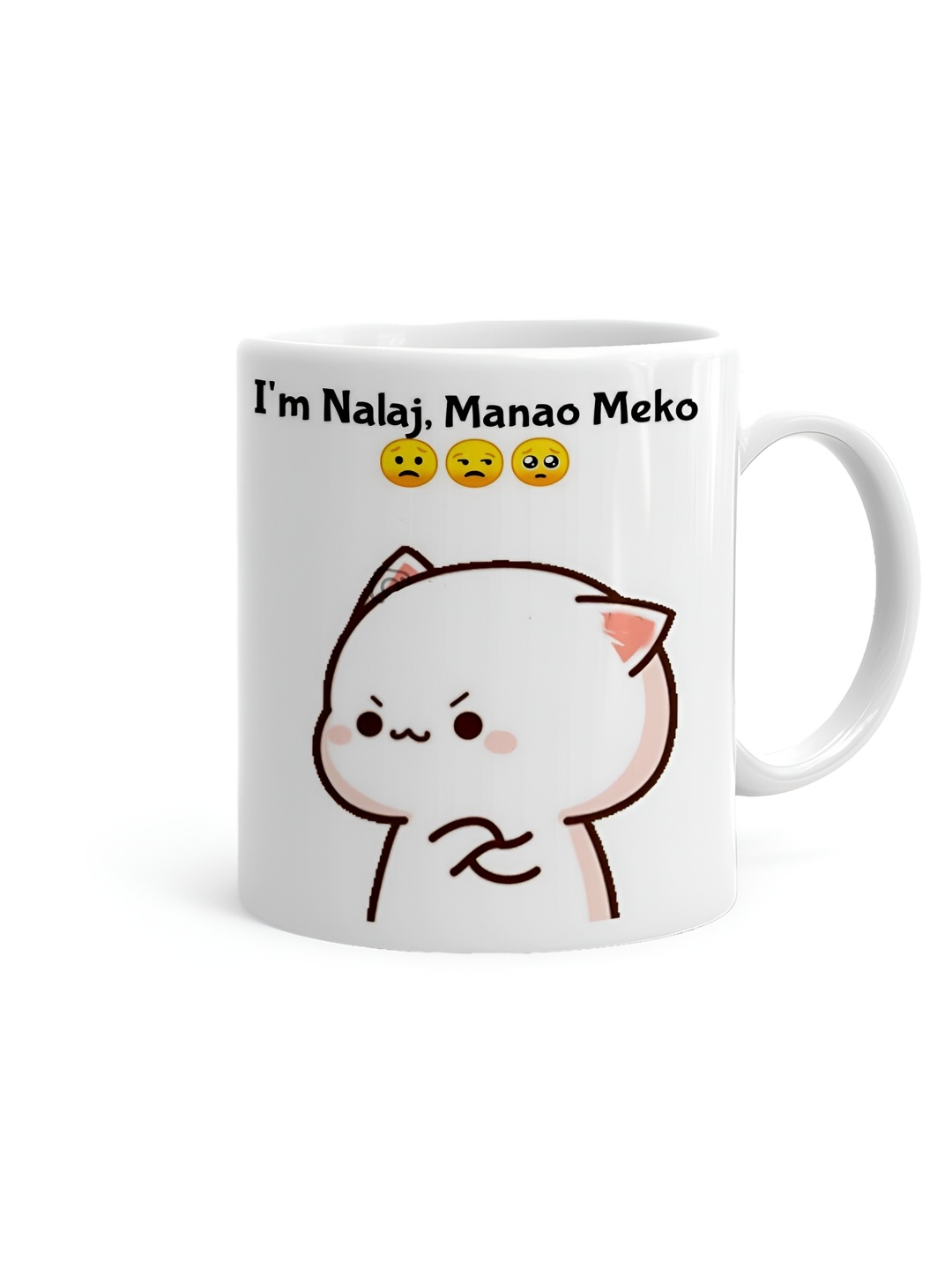 

Khakee White & Black Printed Ceramic Glossy Mug 325 ml