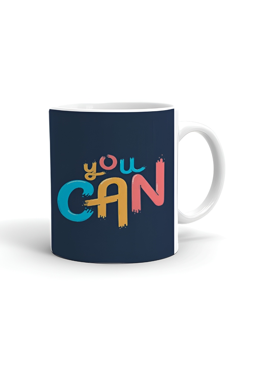 

Khakee White & Blue Printed Ceramic Glossy Mug 325 ml