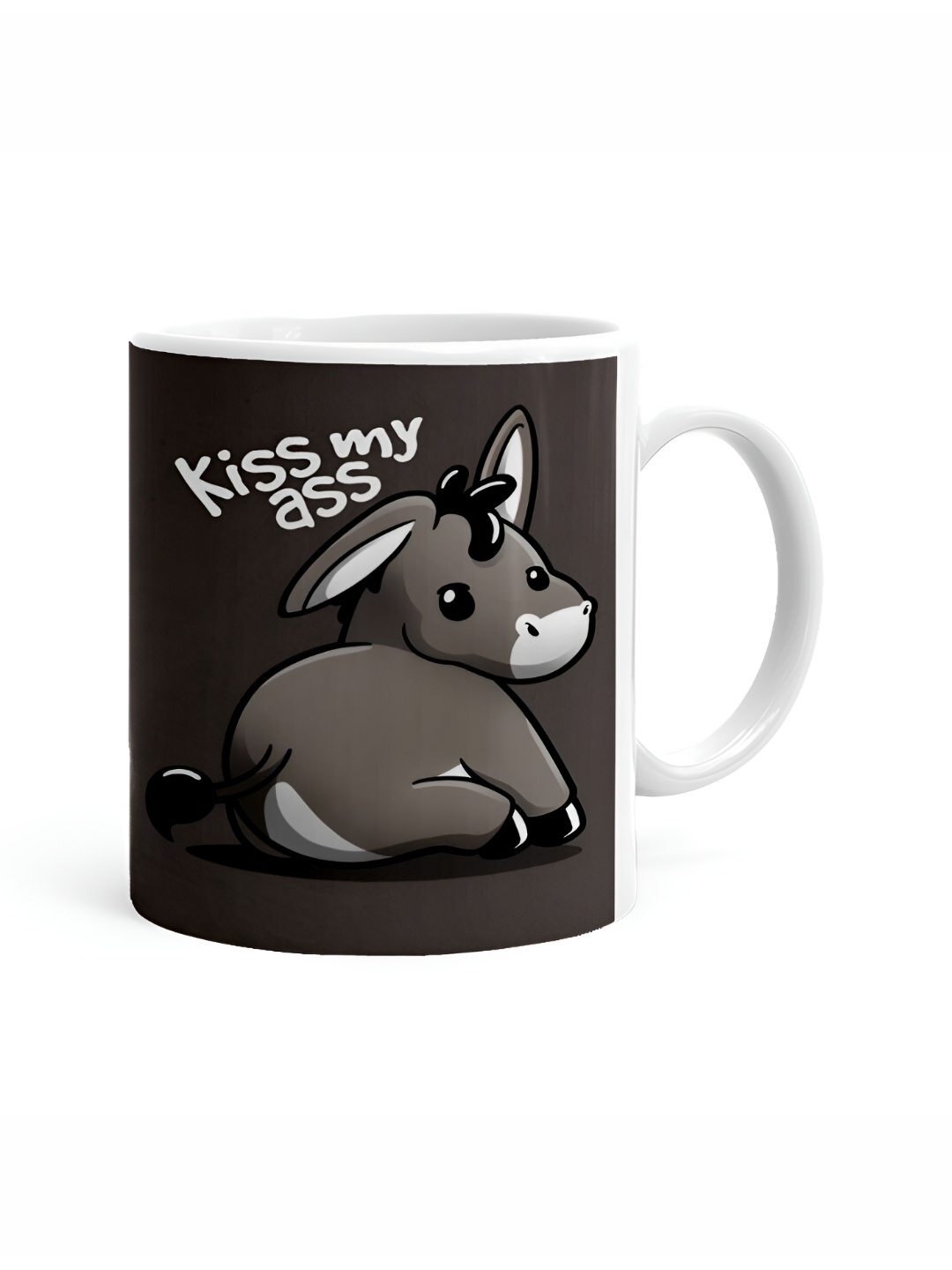 

Khakee White & Brown Printed Ceramic Glossy Mugs 325 ml