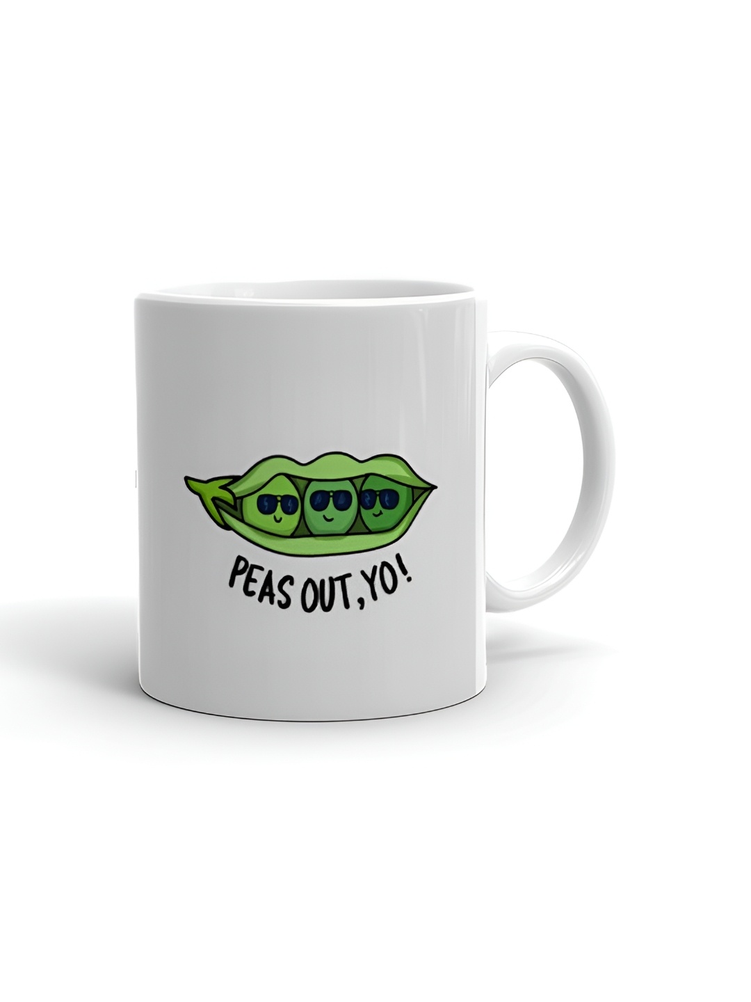 

Khakee White & Green Printed Ceramic Glossy Mug