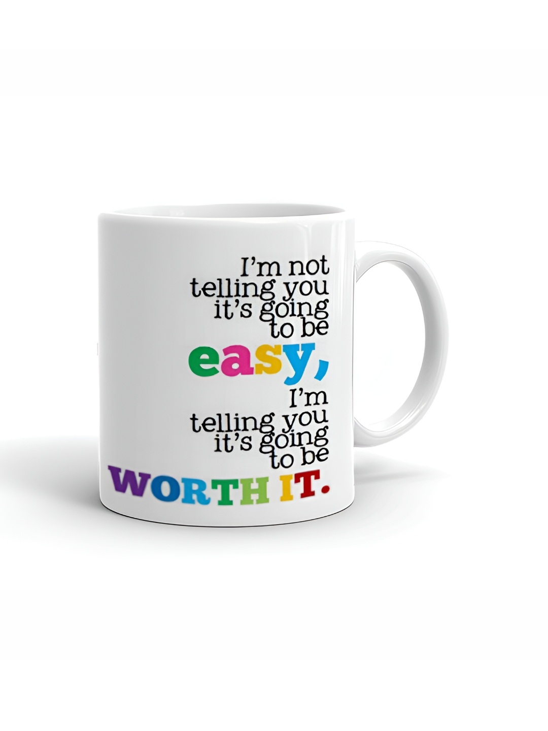 

Khakee White & Black Printed Ceramic Glossy Mug 325 ml