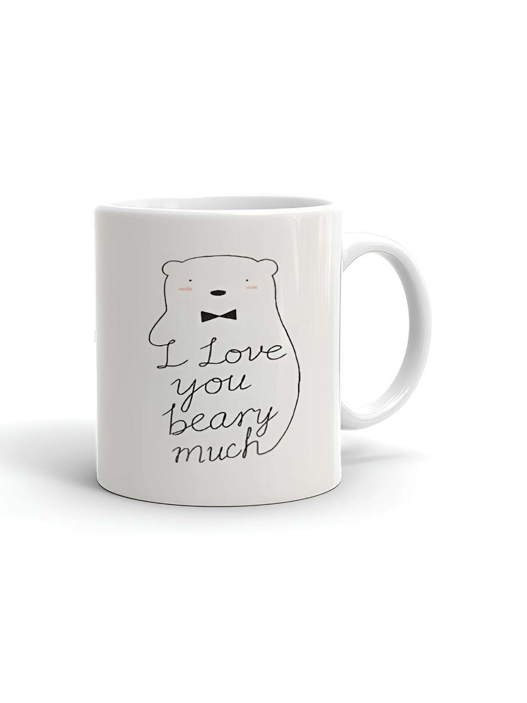 

Khakee White & Black Printed Ceramic Glossy Mugs