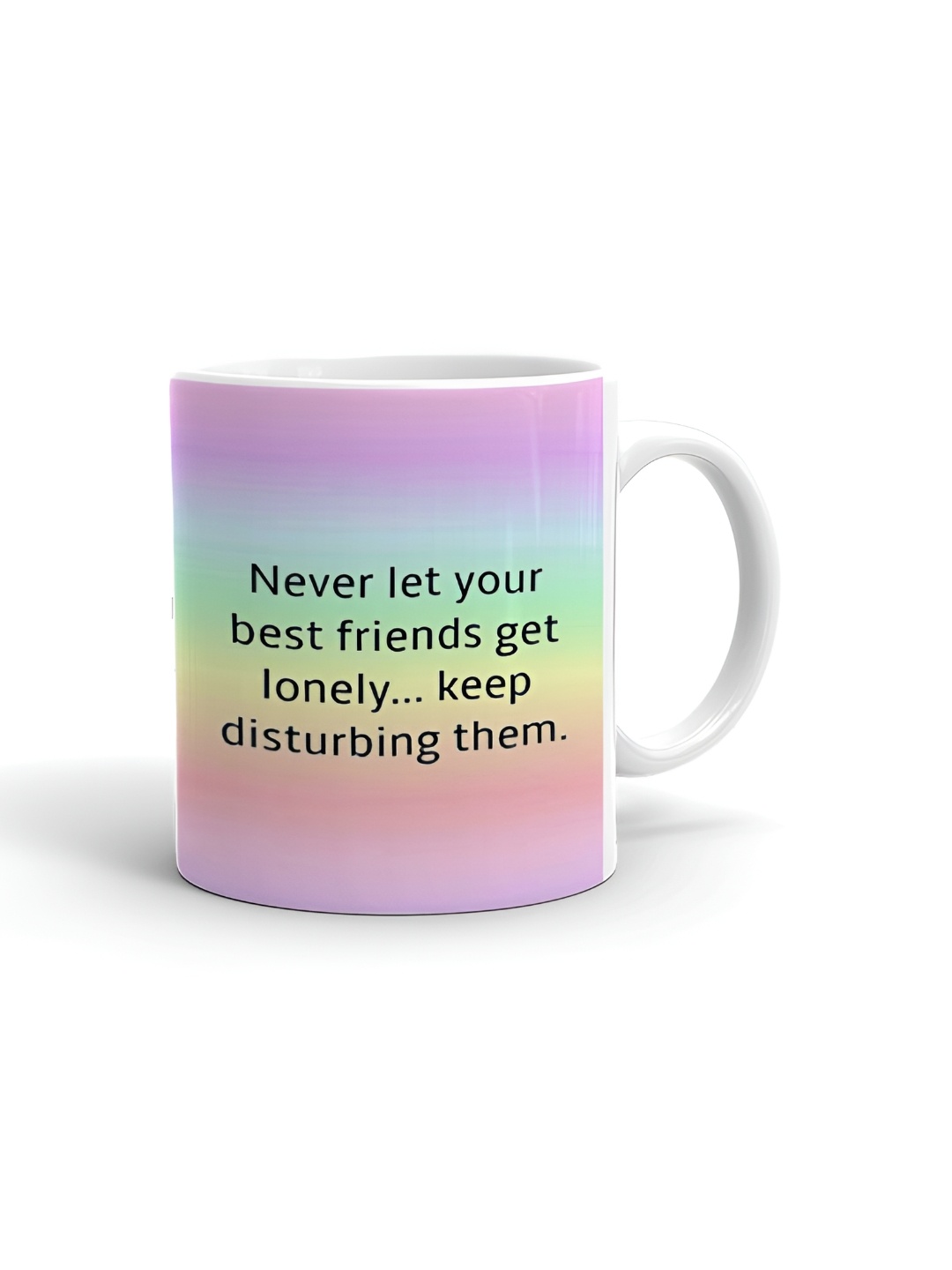 

Khakee White & Lavender Text or Slogans Printed Ceramic Glossy Mug 325 ml