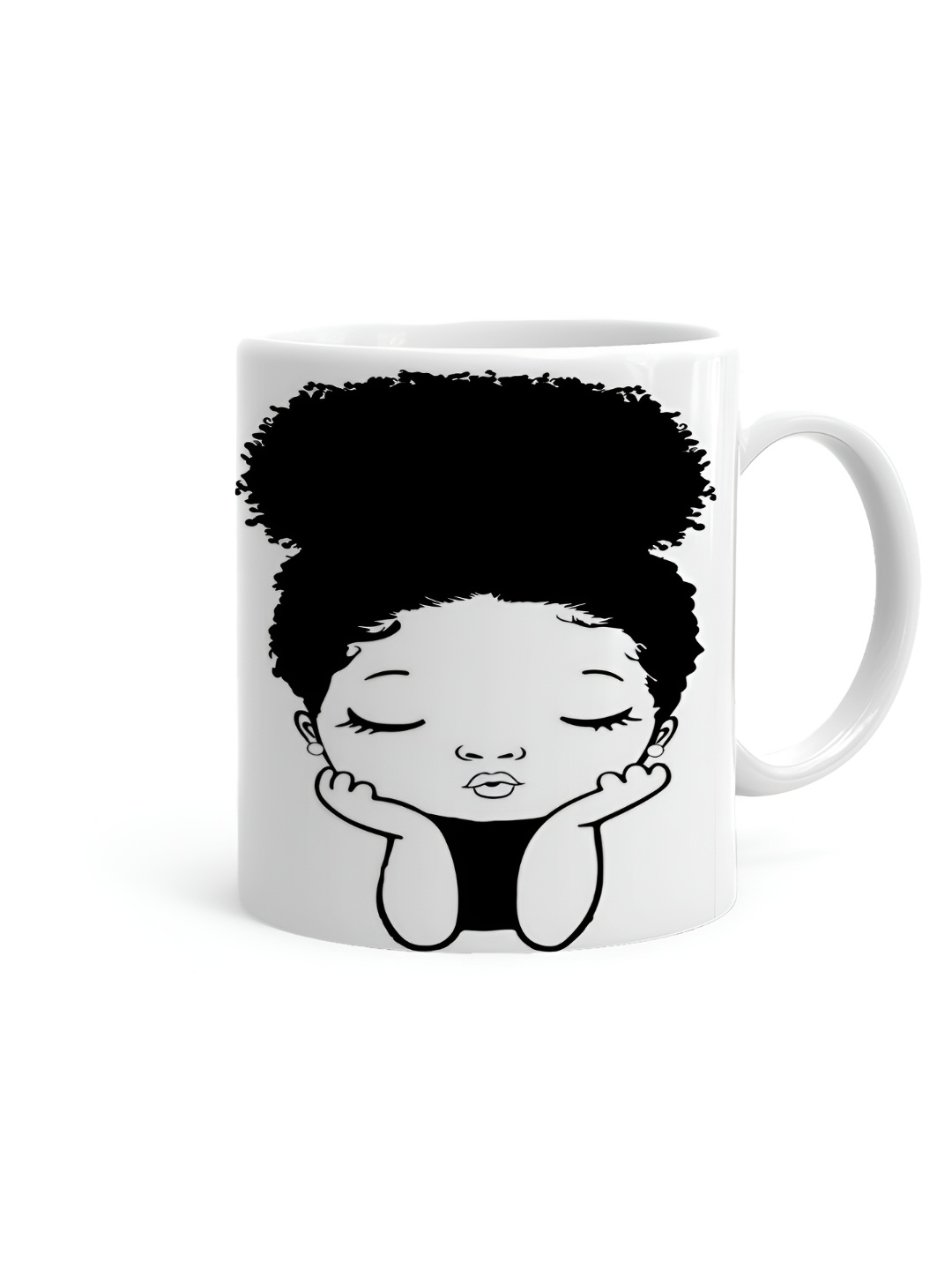 

Khakee White & Black Printed Ceramic Glossy Mug 325ml