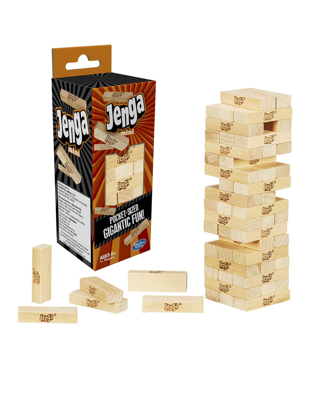 

Hasbro Gaming Classic Jenga Skill Development Toy, Cream