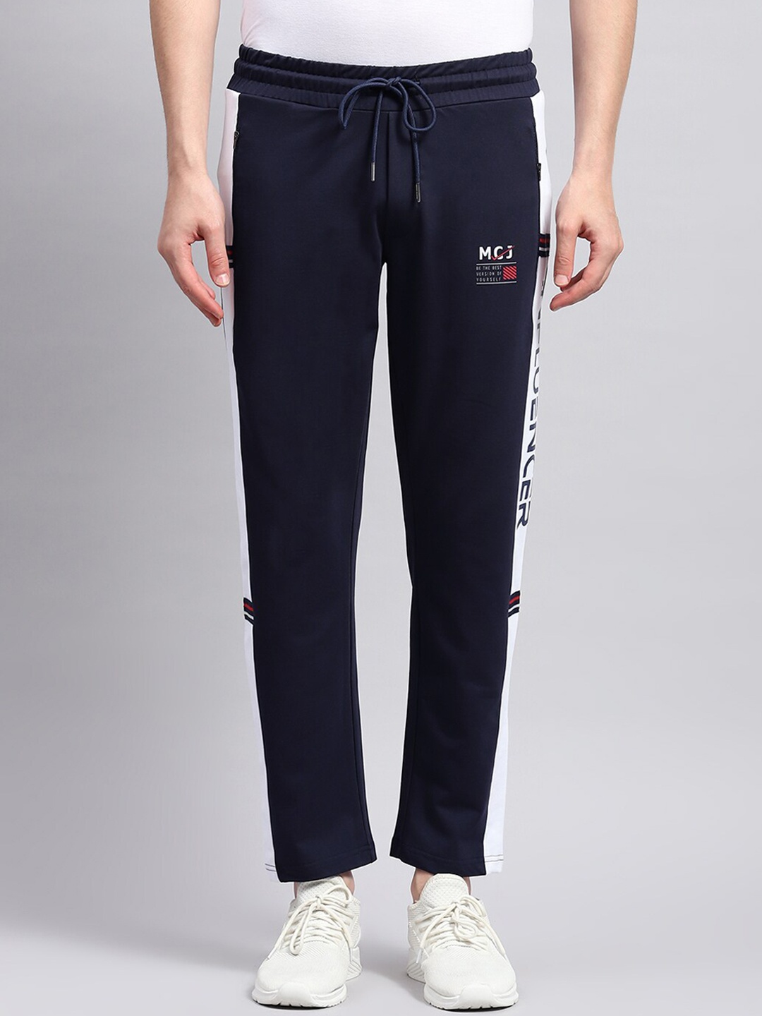

Monte Carlo Men Mid Rise Cotton Track Pant, Navy blue