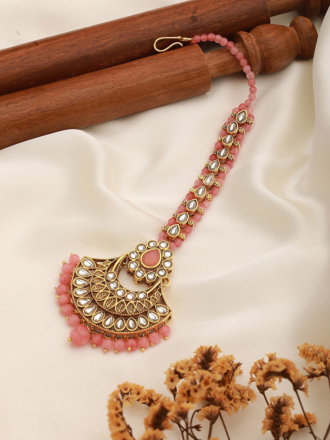 

Jazz and Sizzle Gold-Plated Kundan-Studded Maang Tikka