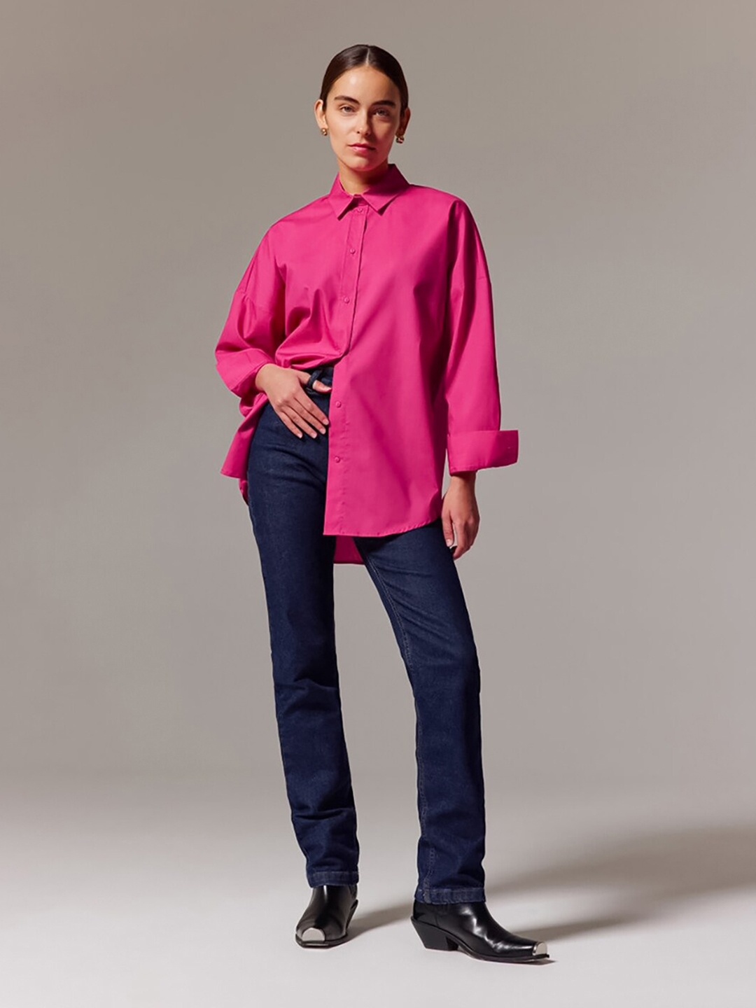 

JC Mode Opaque Casual Shirt, Pink