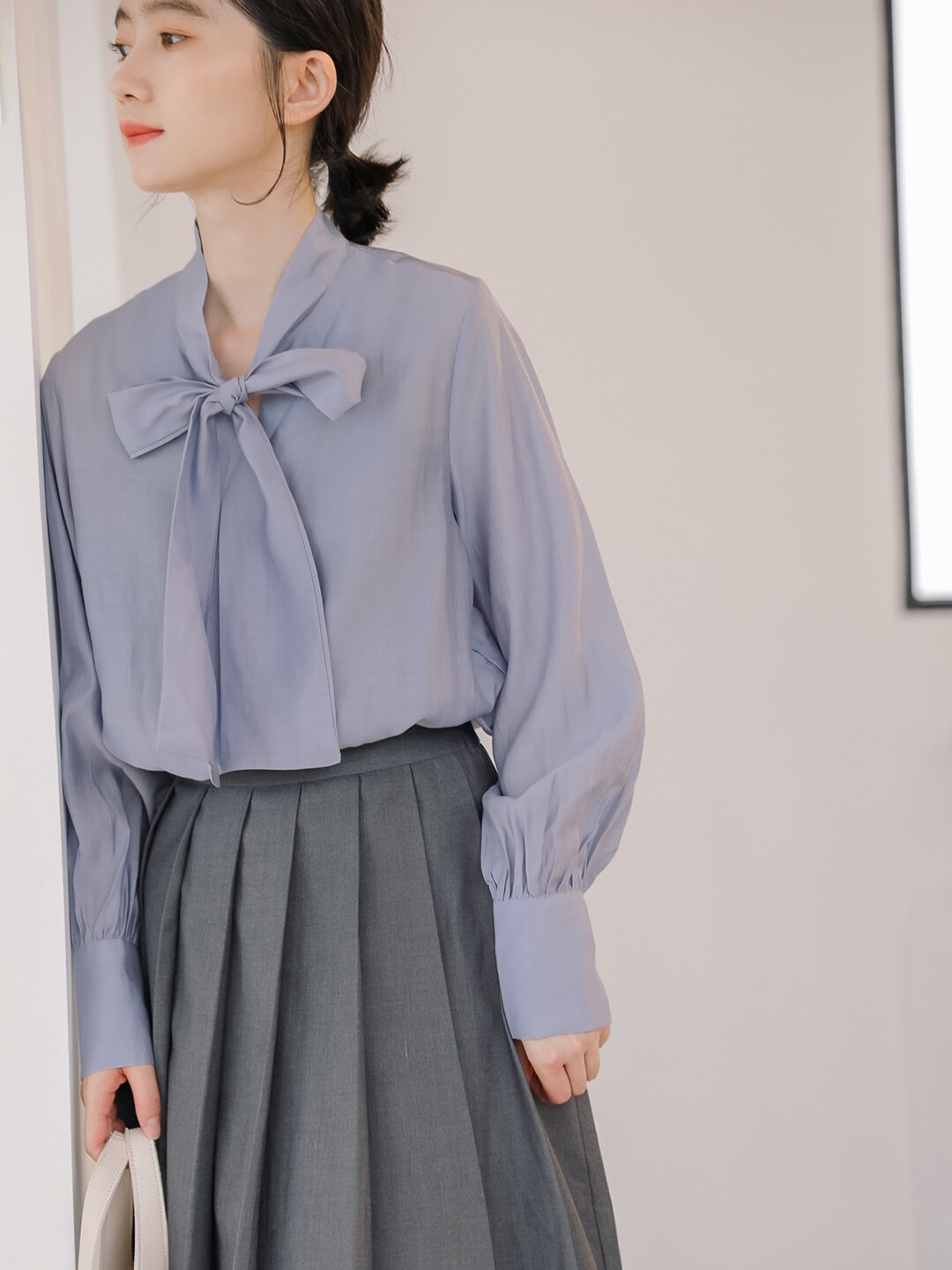 

JC Mode Tie-Up Neck Top, Blue