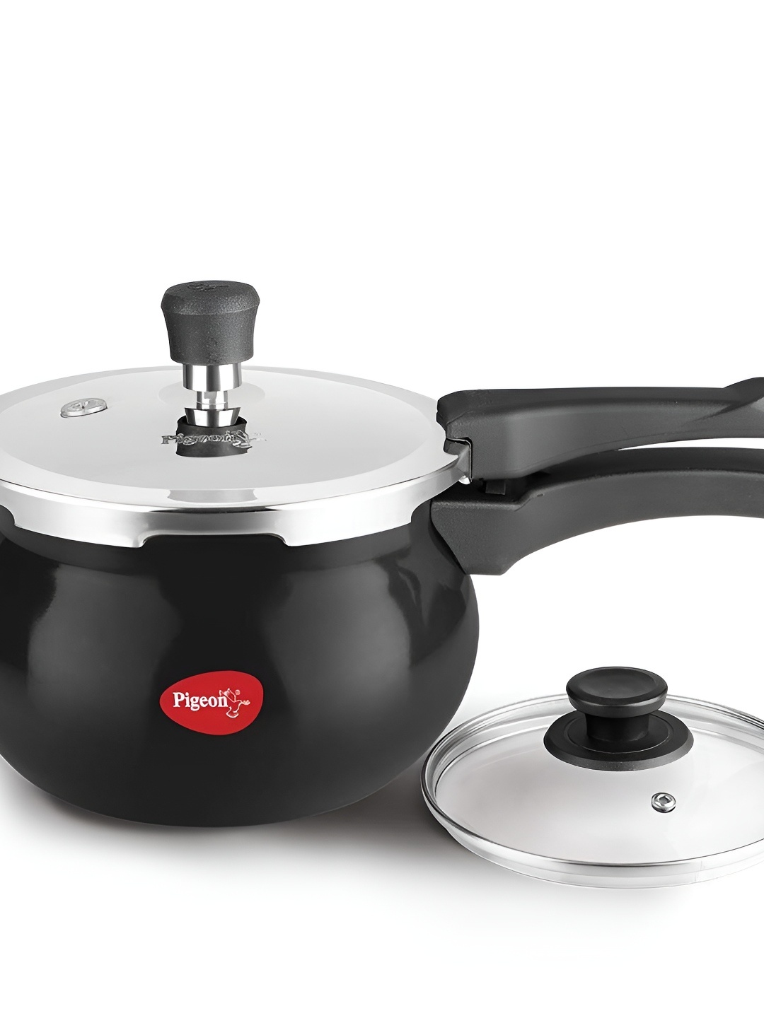 

Pigeon Black Hard Anodised Induction Bottom Handi Pressure Cooker 3l